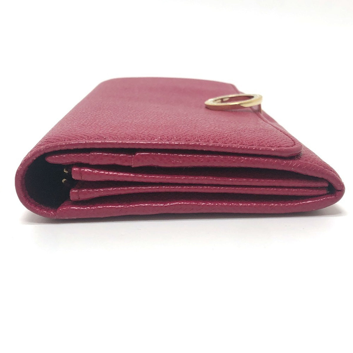Bvlgari Red Color Leather Wallet (Bi-Fold) (Pre-Owned)