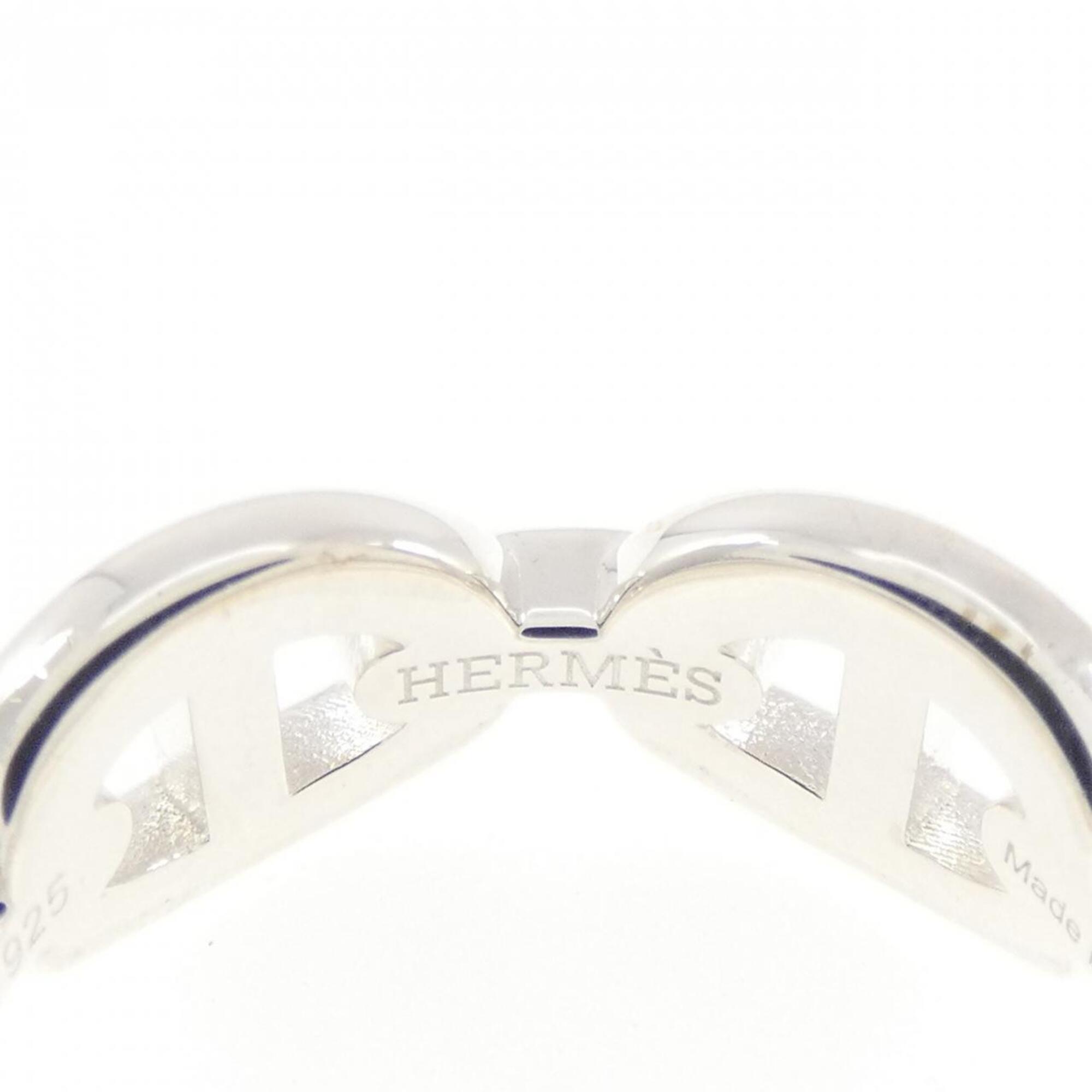 Hermes Silver 925 Band Ring (Pre-Owned)
