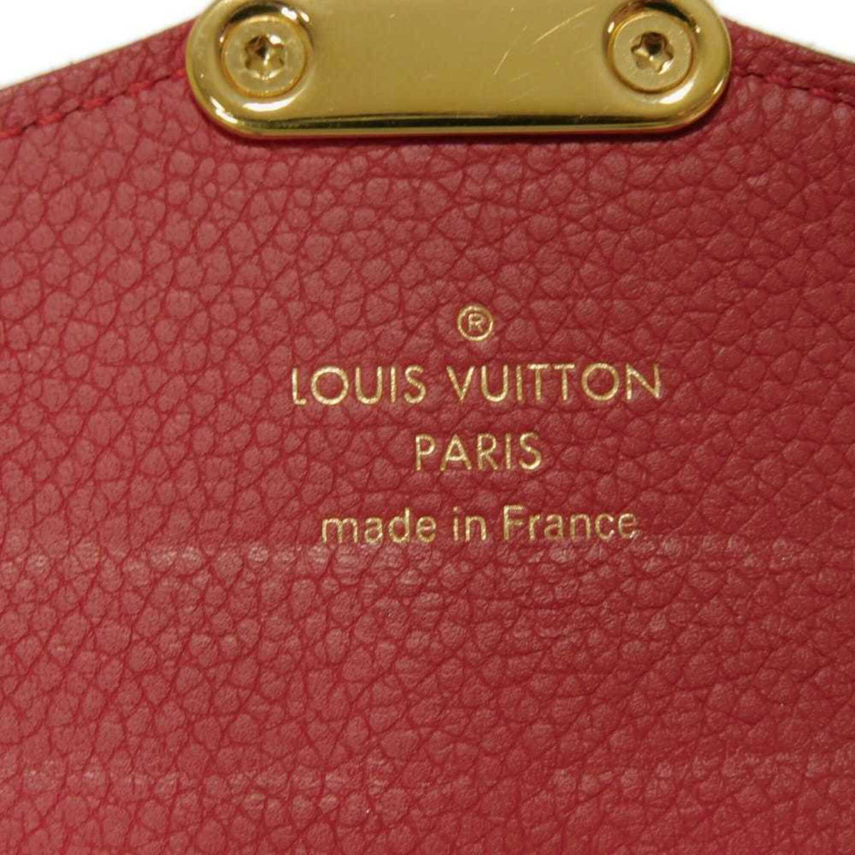Louis Vuitton Brown Cerise Red Color Monogram Canvas Leather Long Wallet (Tri-Fold) (Pre-Owned)
