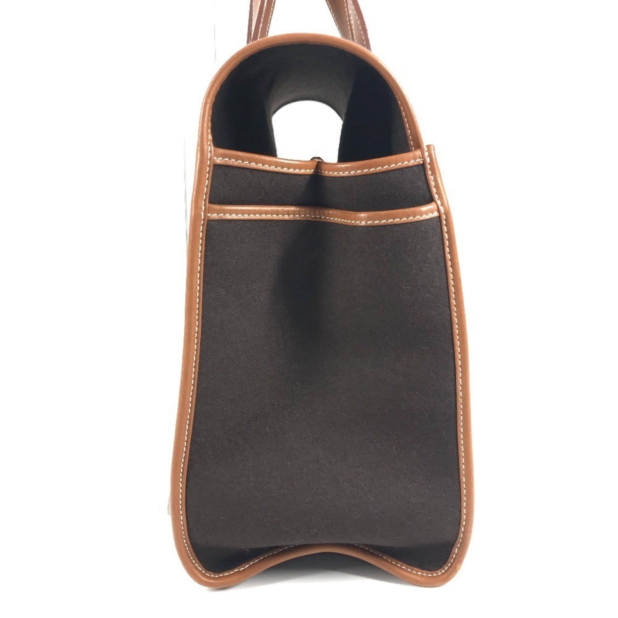 Hermes Brown Red Color Leather Silicone Handbag Tote Bag (Pre-Owned)