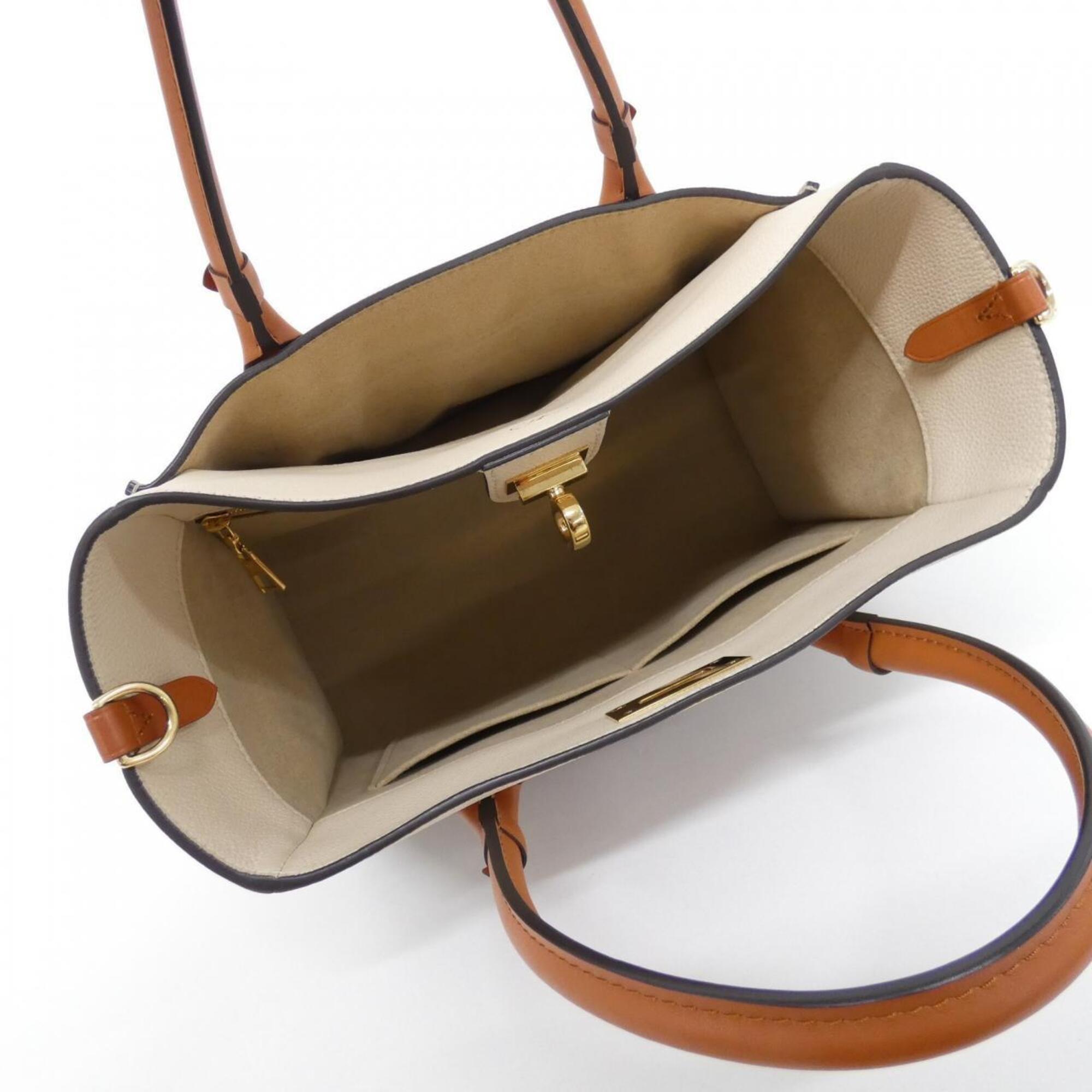 Louis Vuitton Beige Leather Handbag (Pre-Owned)