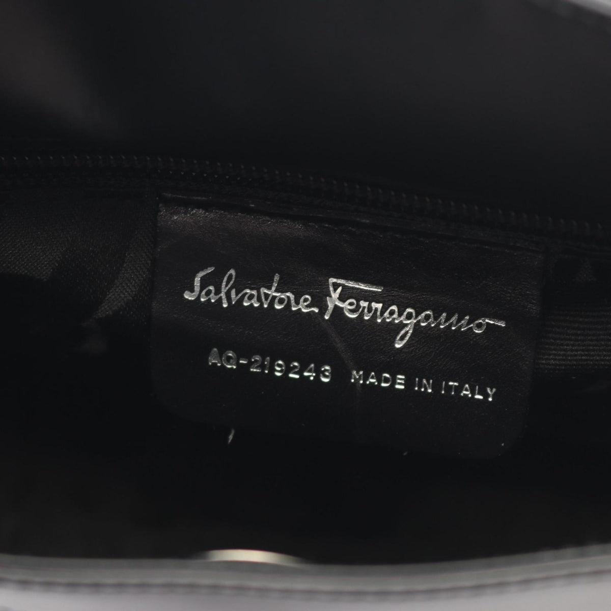 Salvatore Ferragamo Black Leather Handbag (Pre-Owned)