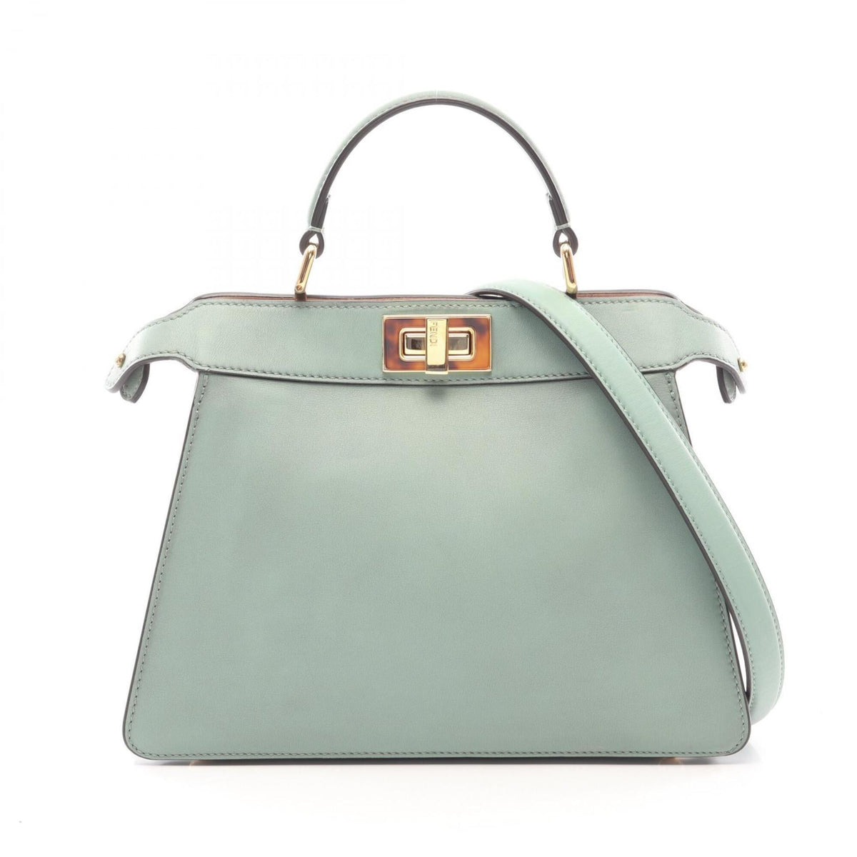 Fendi Green Leather Handbag (Pre-Owned)