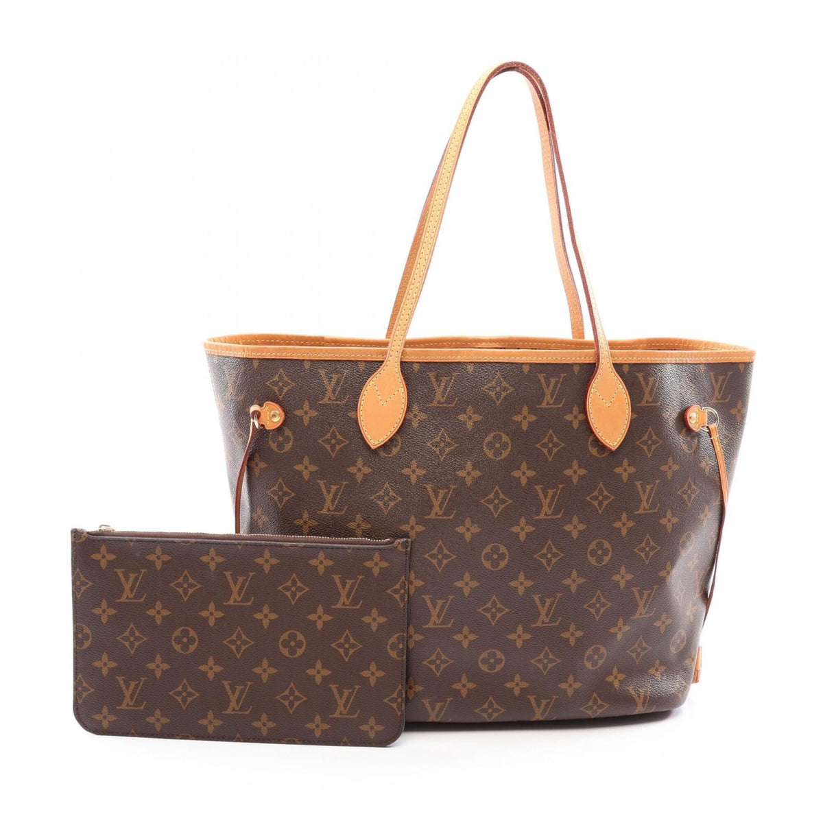 Louis Vuitton Brown Monogram Handbag Pouch Tote Bag (Pre-Owned)