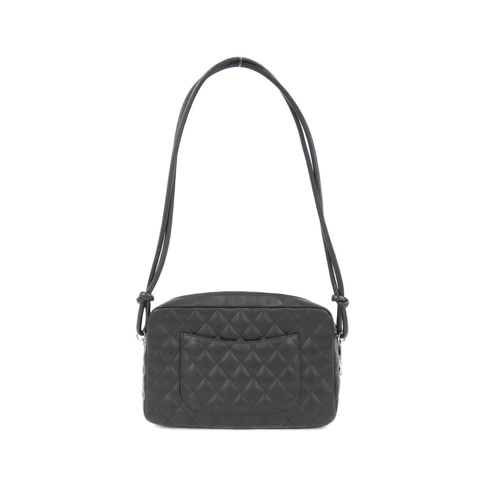 Chanel Black White Leather Shoulder Bag (Pre-Owned)