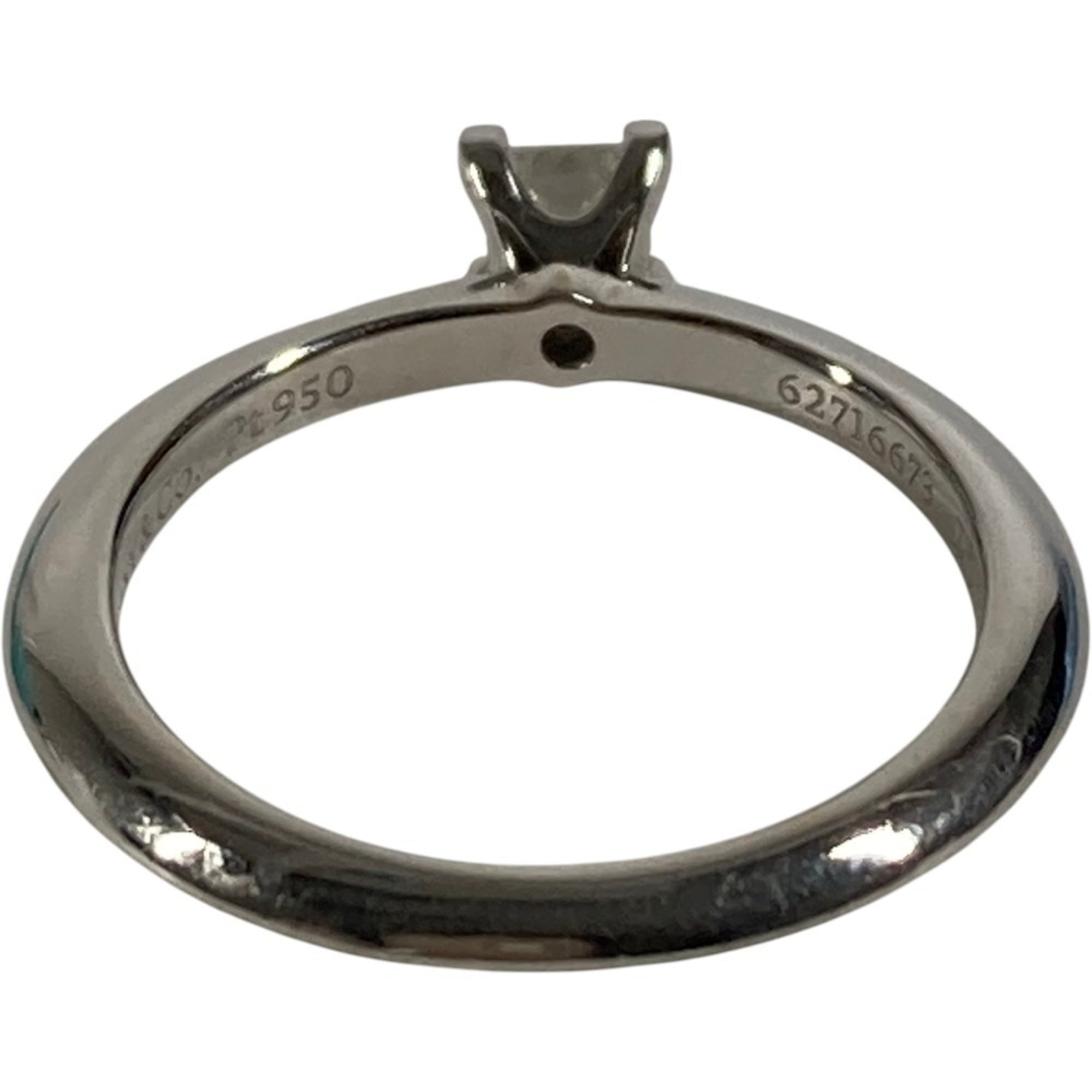 Tiffany Platinum Platinum 950 Band Ring (Pre-Owned)
