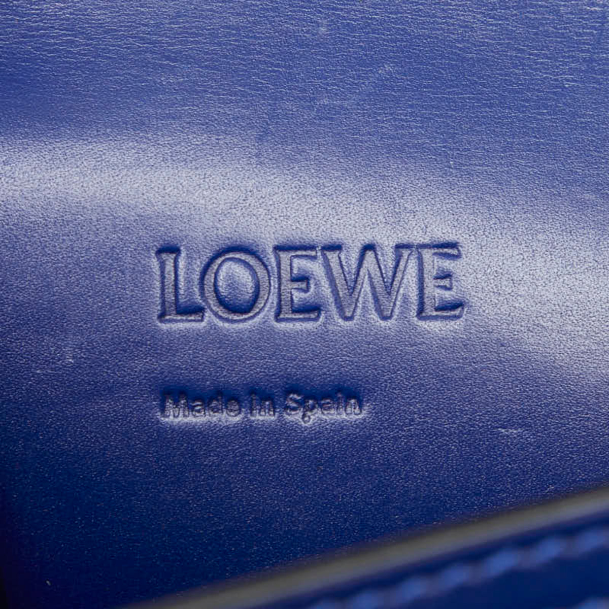 Loewe Barcelona Blue Leather Shoulder Bag (Pre-Owned)