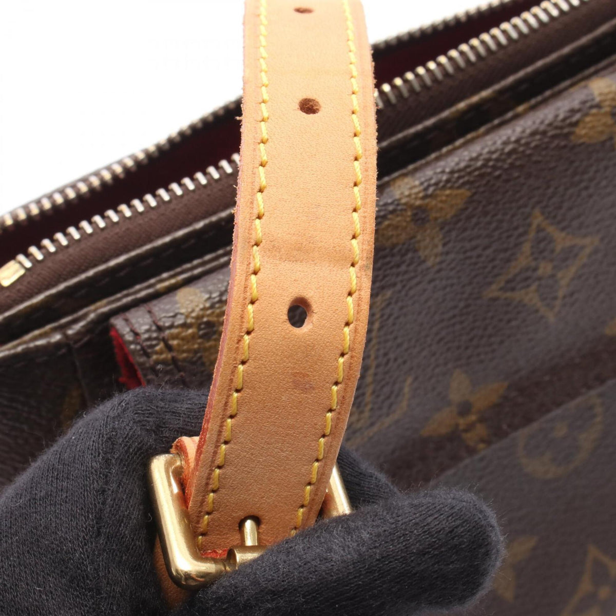Louis Vuitton Brown Monogram Coated Canvas Leather Handbag Shoulder Bag (Pre-Owned)