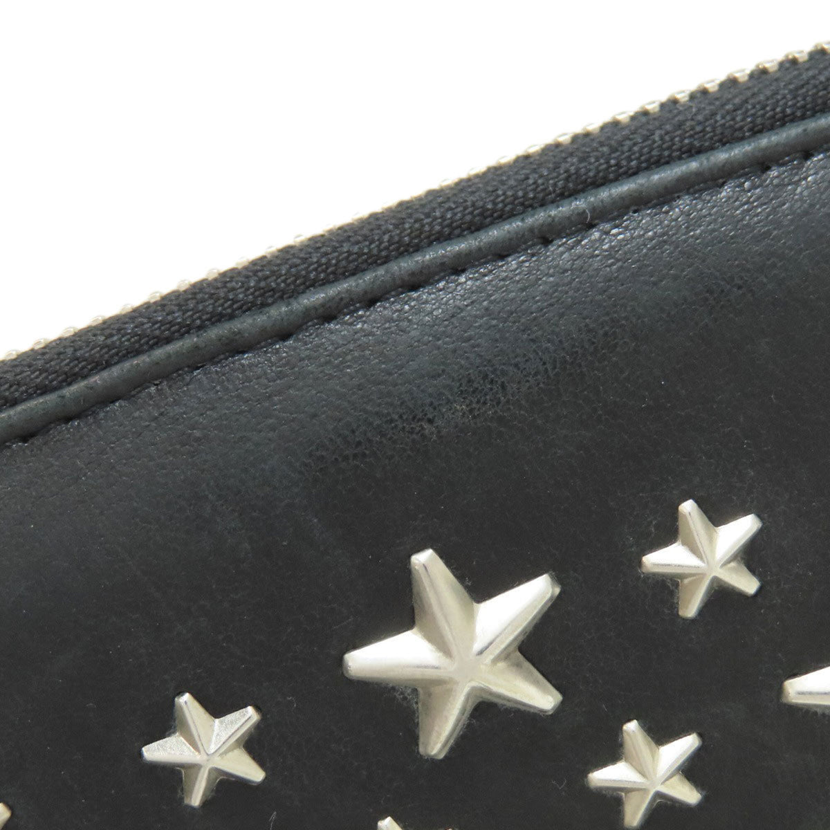 Jimmy Choo Black Leather Long Wallet (Bi-Fold) (Pre-Owned)