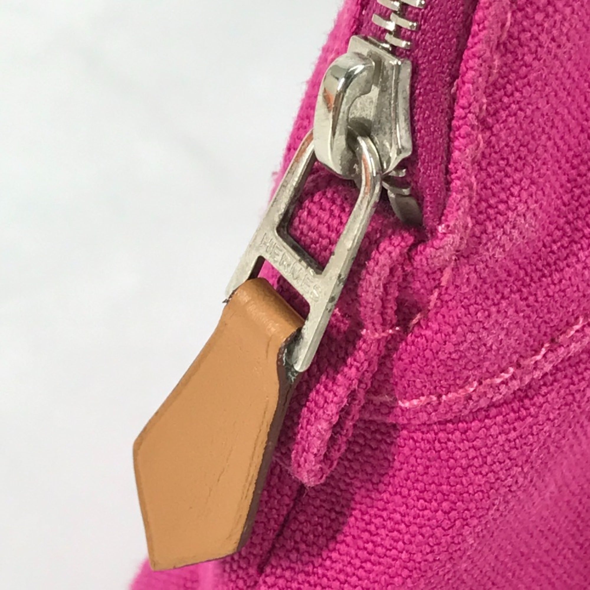 Hermes Pink Canvas Pouch (Pre-Owned)