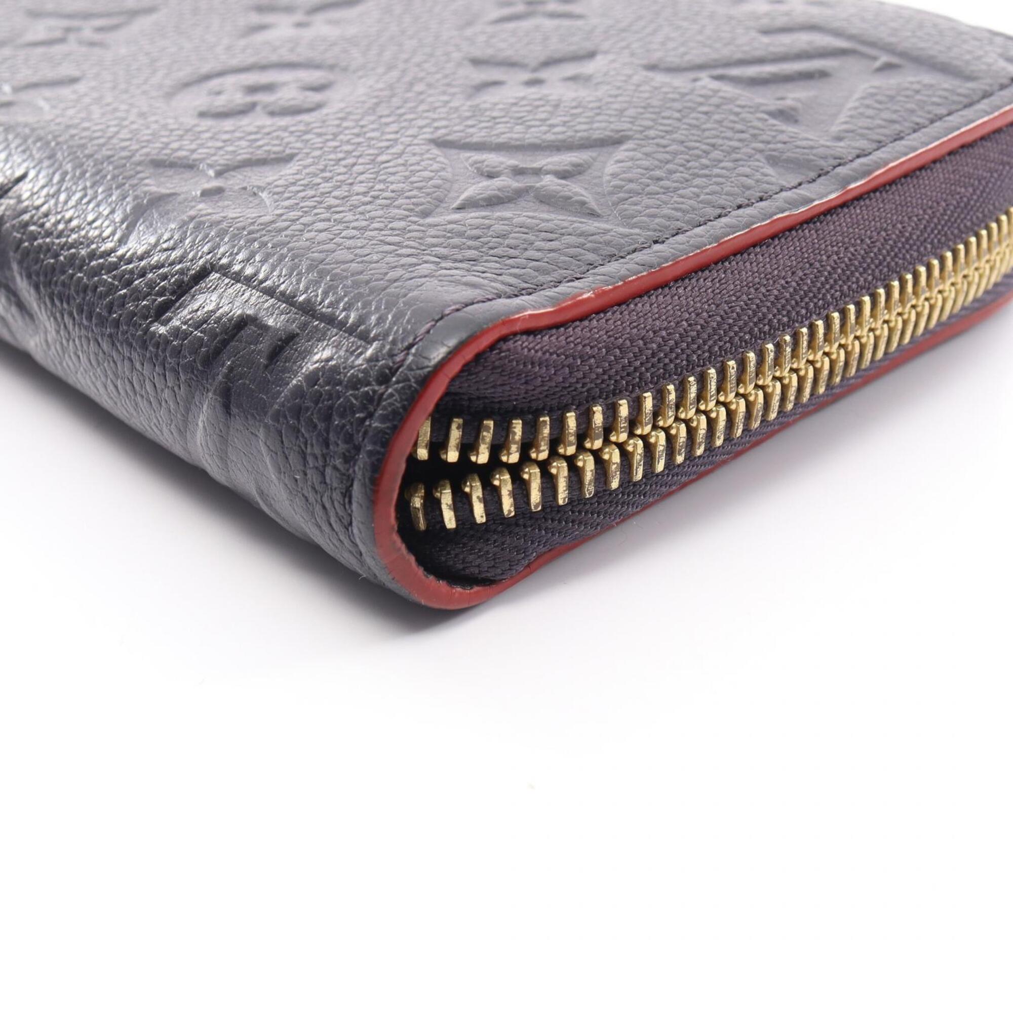 Louis Vuitton Marine Rouge Navy Red Color Monogram Empreinte Leather Long Wallet (Bi-Fold) (Pre-Owned)
