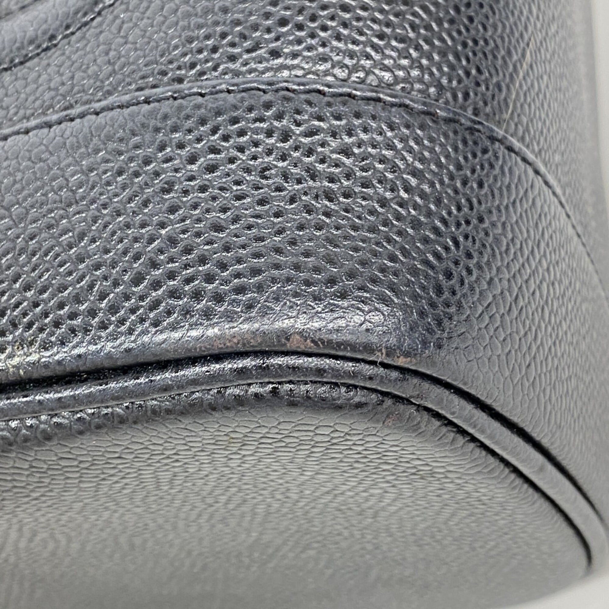 Chanel Black Grained Calfskin Vanity Bag (Pre-Owned)
