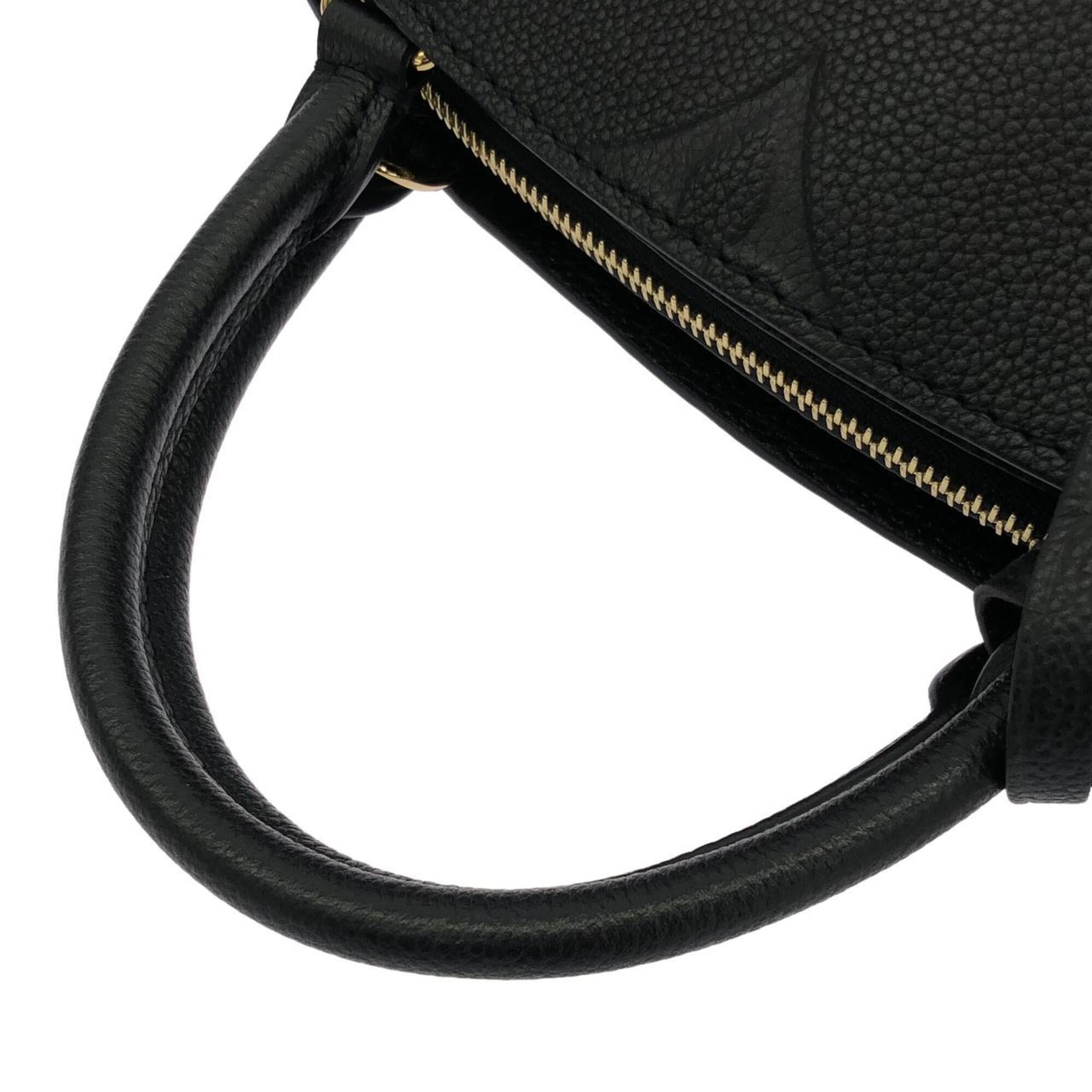 Louis Vuitton Black Leather Handbag (Pre-Owned)