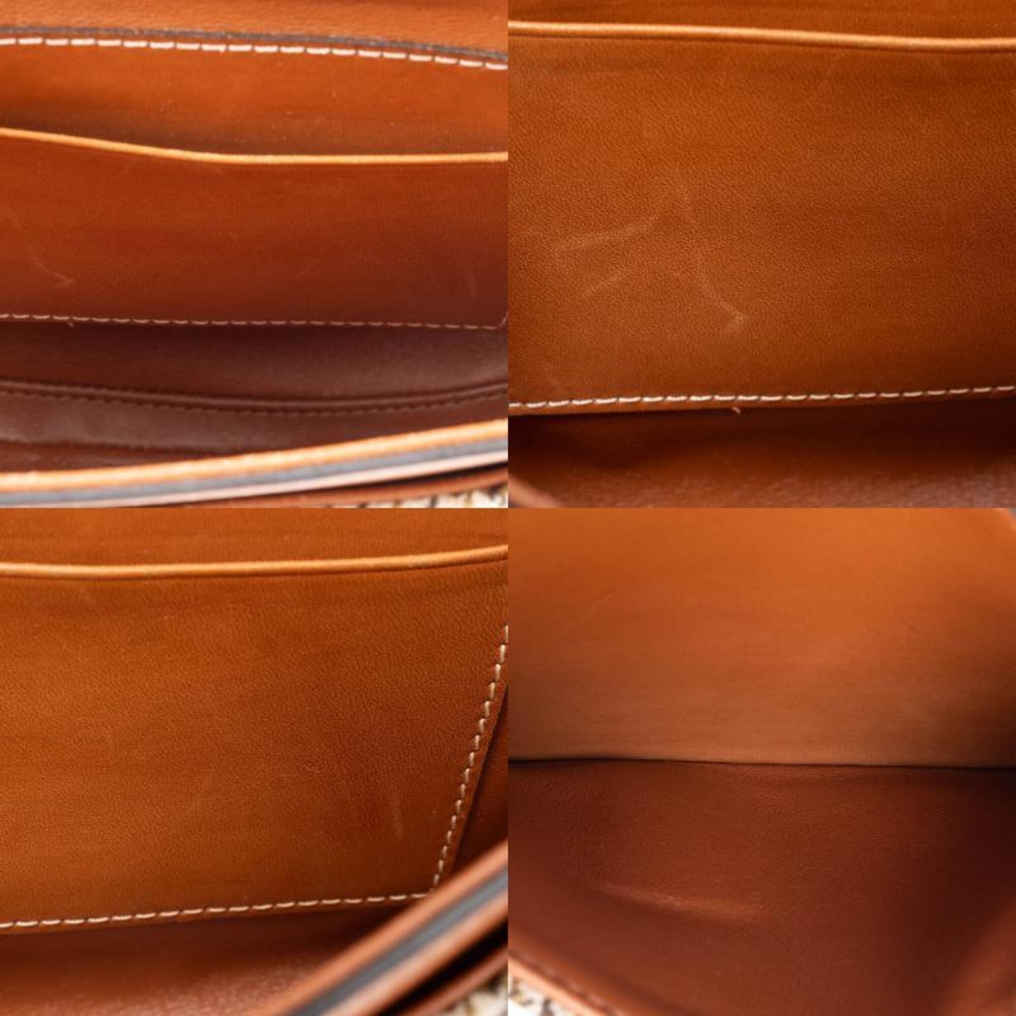 Celine Canvas Leather Shoulder Bag (Pre-Owned)