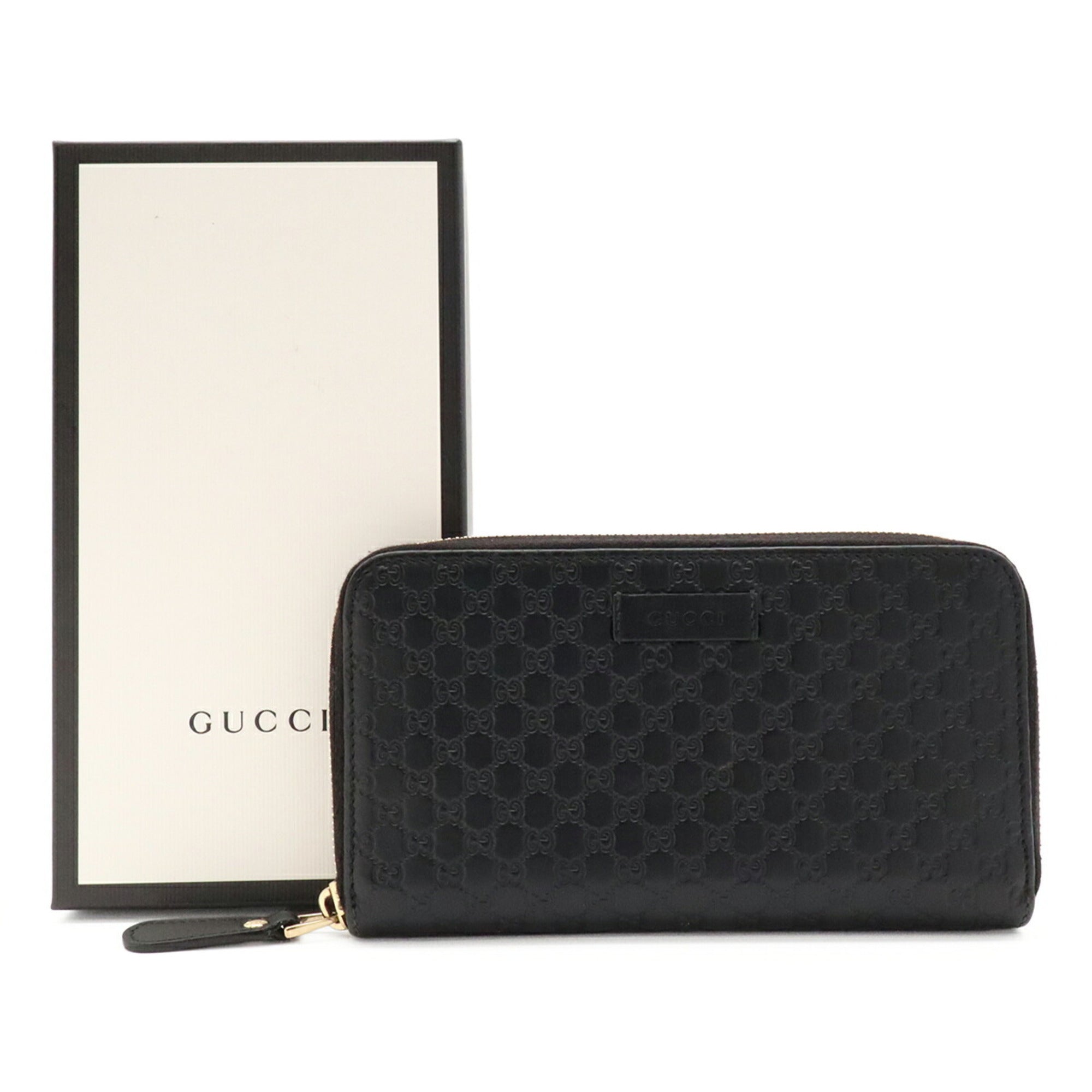 Gucci Black Leather Long Wallet (Bi-Fold) (Pre-Owned)
