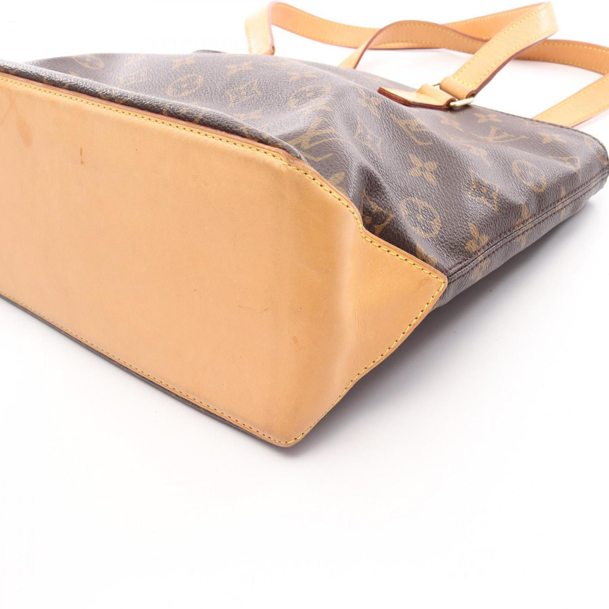 Louis Vuitton Brown Coated Canvas Leather Handbag Shoulder Bag (Pre-Owned)