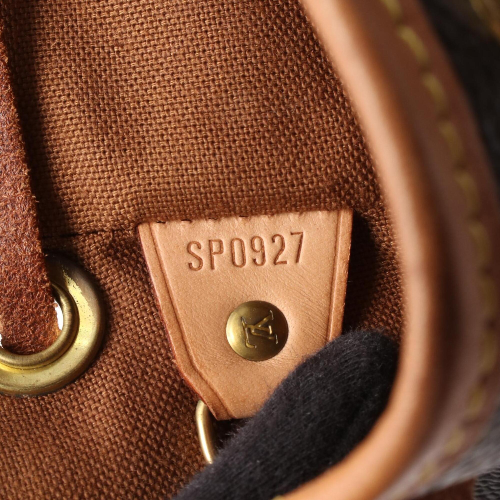 Louis Vuitton Brown Monogram Coated Canvas Leather Monogram Backpack Handbag (Pre-Owned)
