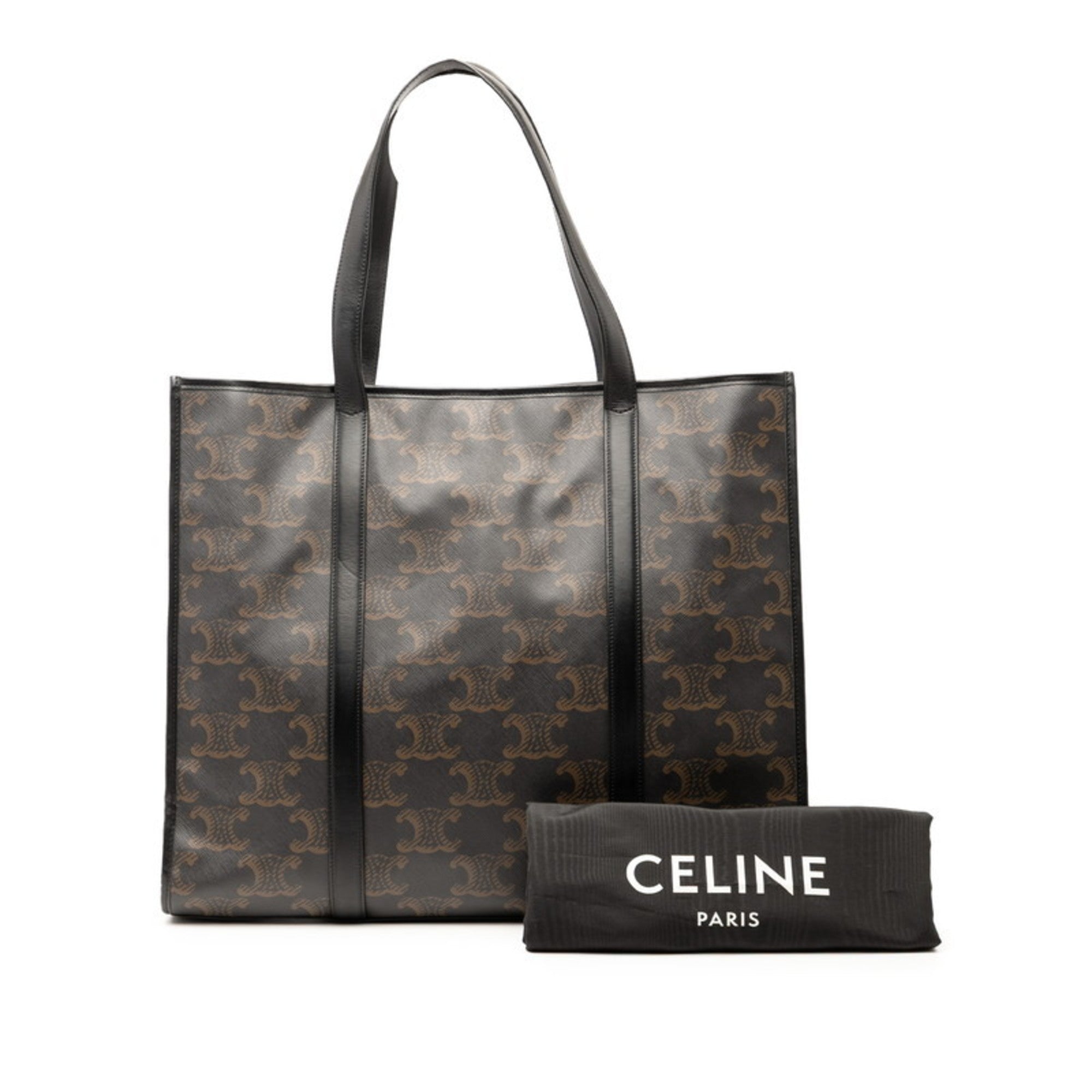 Celine Black Brown Pvc Leather Shoulder Bag Tote Bag (Pre-Owned)
