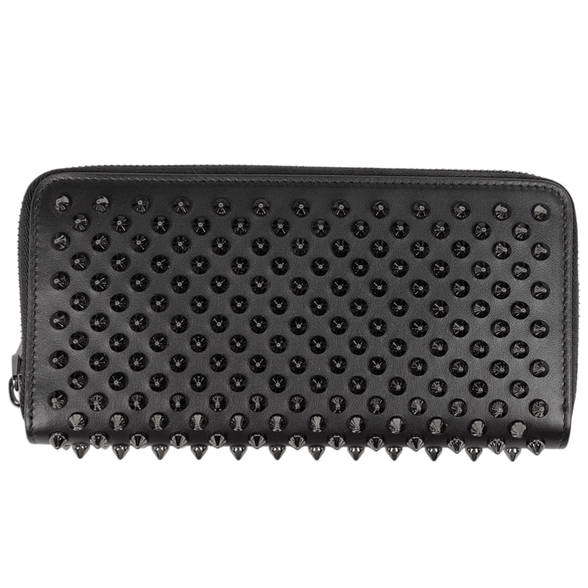 Christian Louboutin Black Leather Long Wallet (Bi-Fold) (Pre-Owned)
