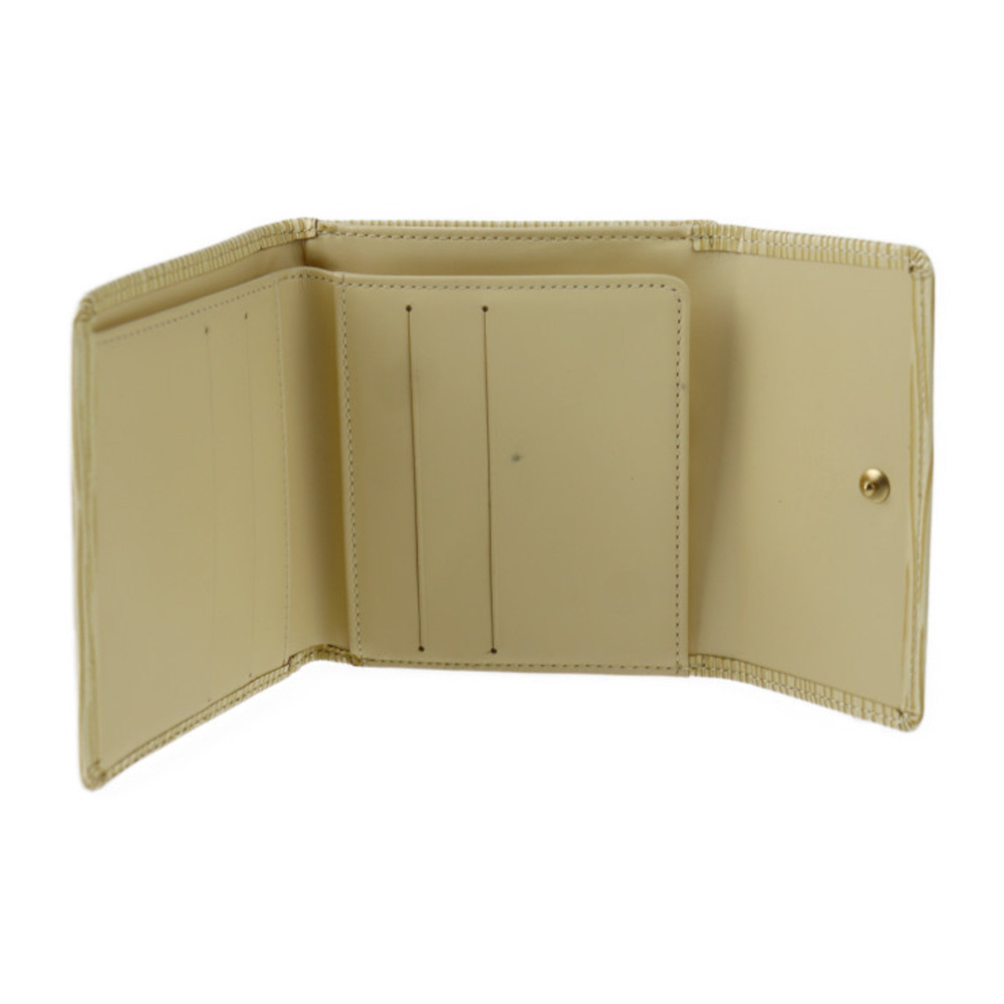 Louis Vuitton Epi Cream Yellow Epi Leather Wallet (Tri-Fold) (Pre-Owned)