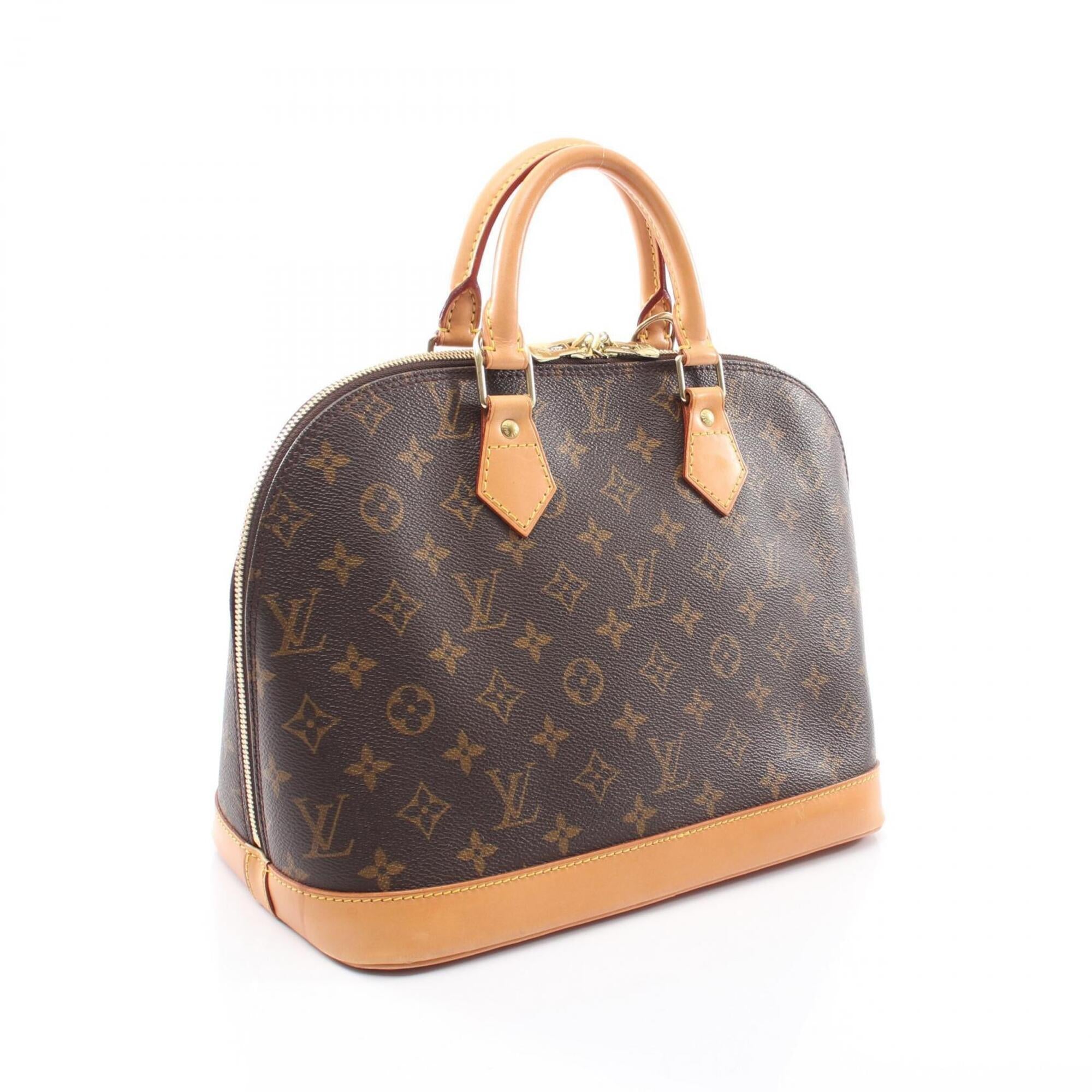 Louis Vuitton Brown Pvc Coated Canvas Leather Handbag (Pre-Owned)