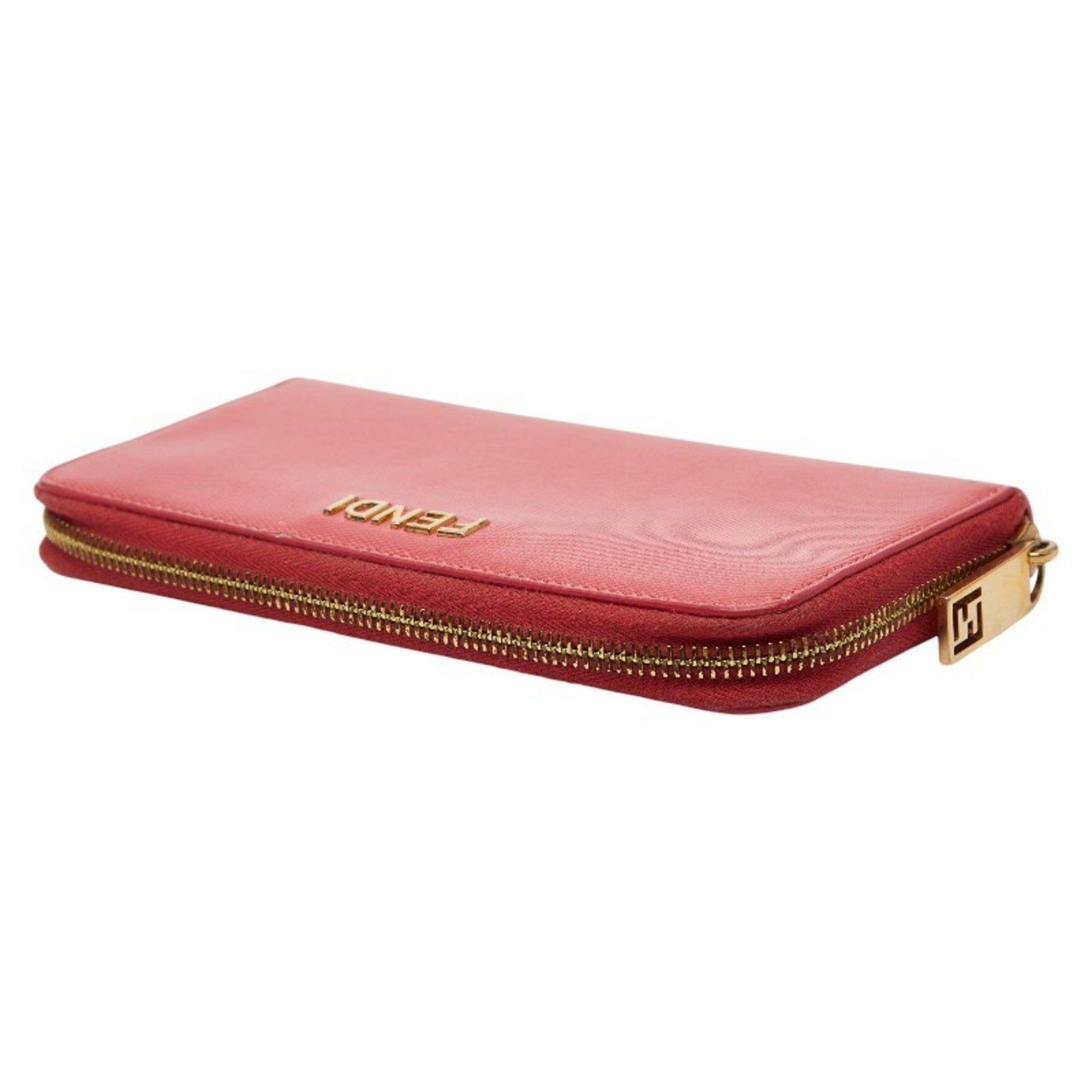 Fendi Pink Leather Coin Purse/Coin Case (Pre-Owned)