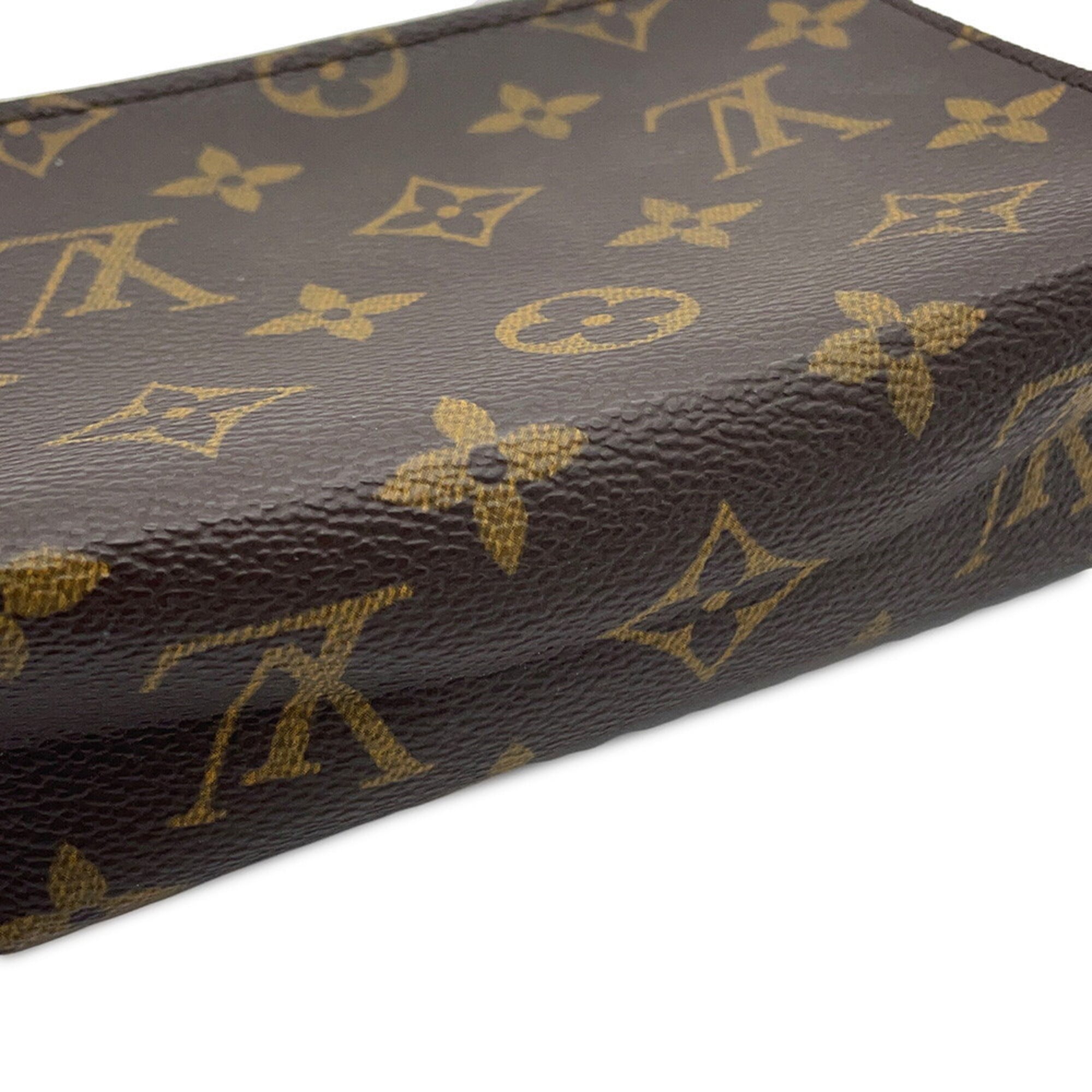 Louis Vuitton Monogram Beige Monogram Handbag Pouch (Pre-Owned)