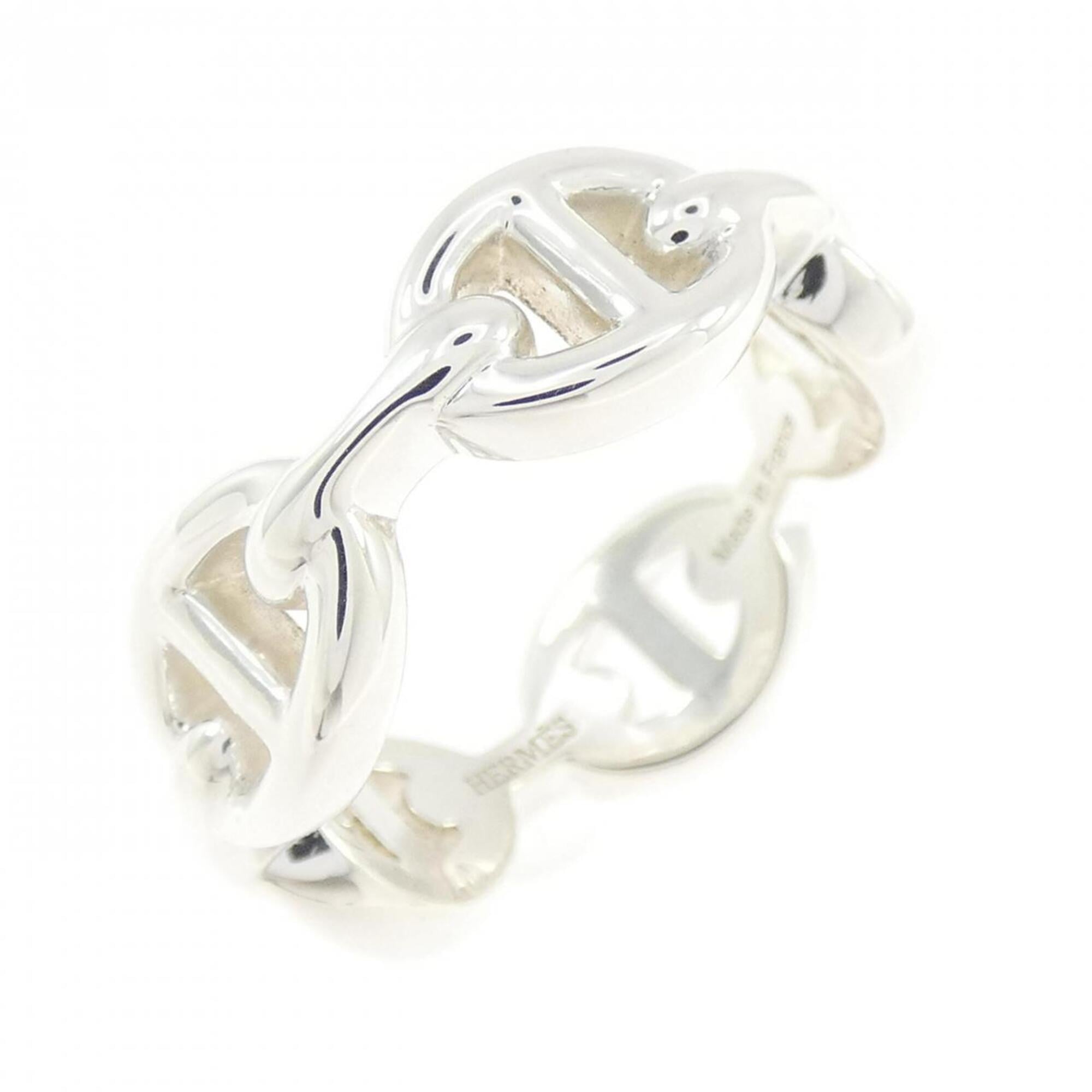 Hermes Silver 925 Band Ring (Pre-Owned)