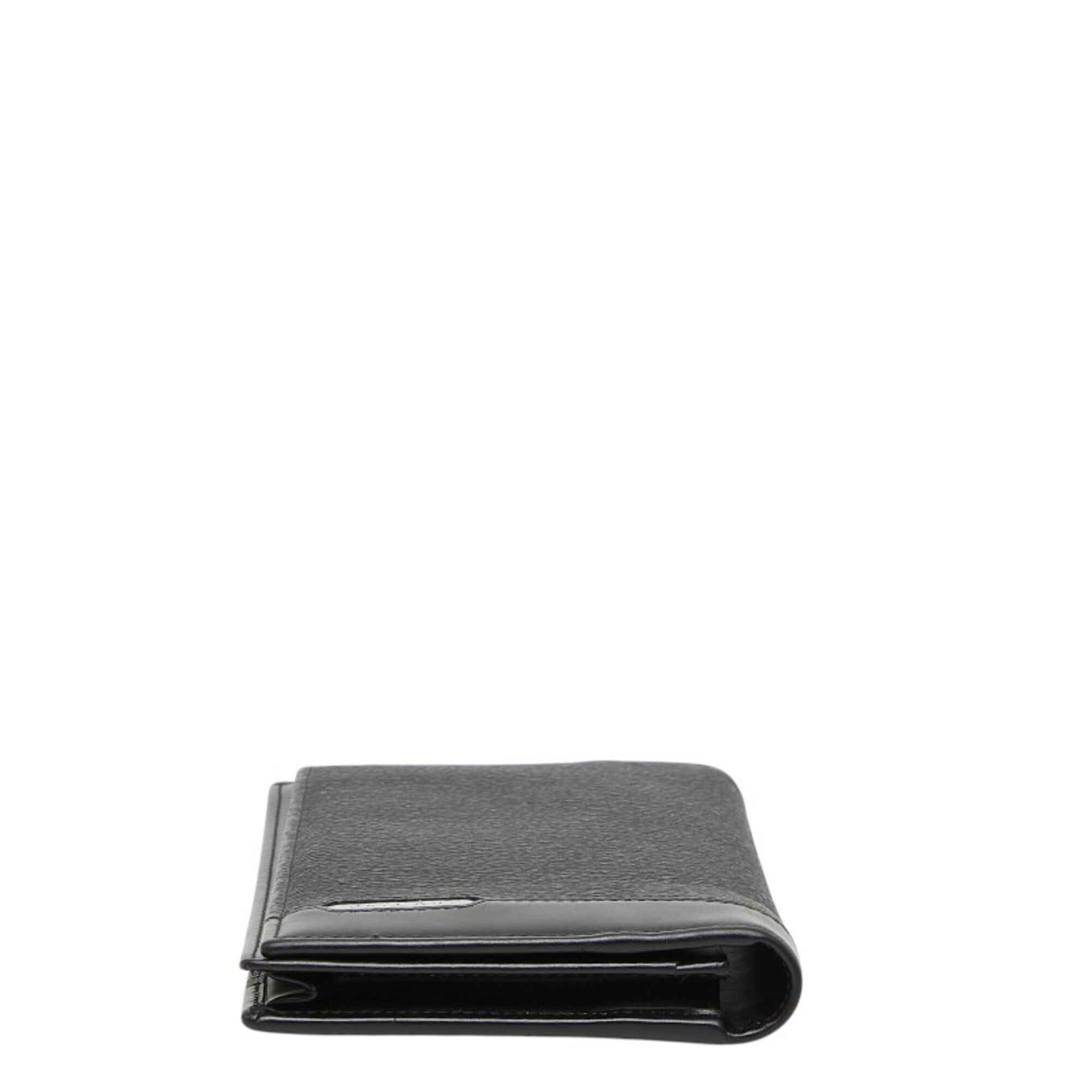 Bvlgari Black Leather Long Wallet (Bi-Fold) (Pre-Owned)