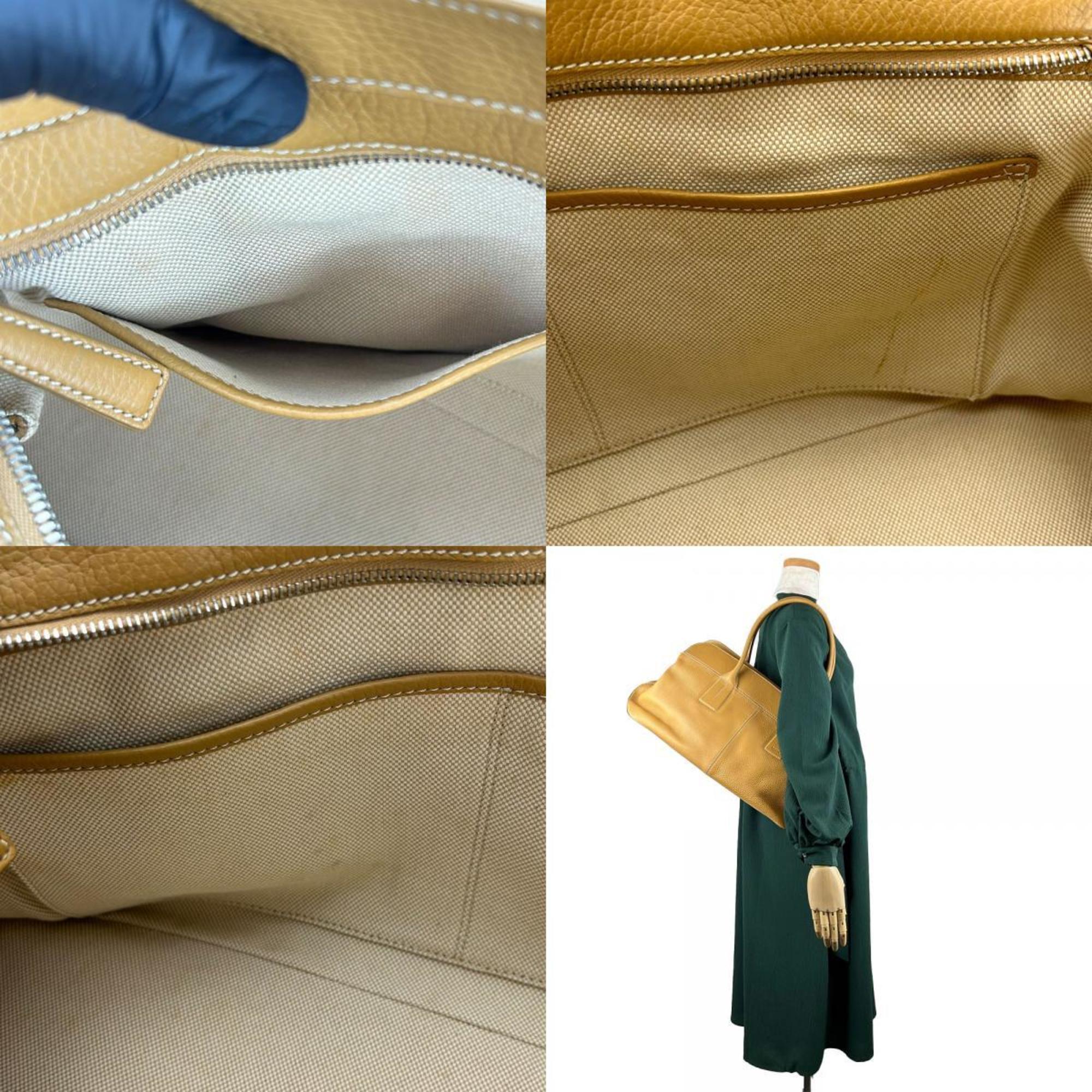 Tod's Beige Leather Tote Bag (Pre-Owned)