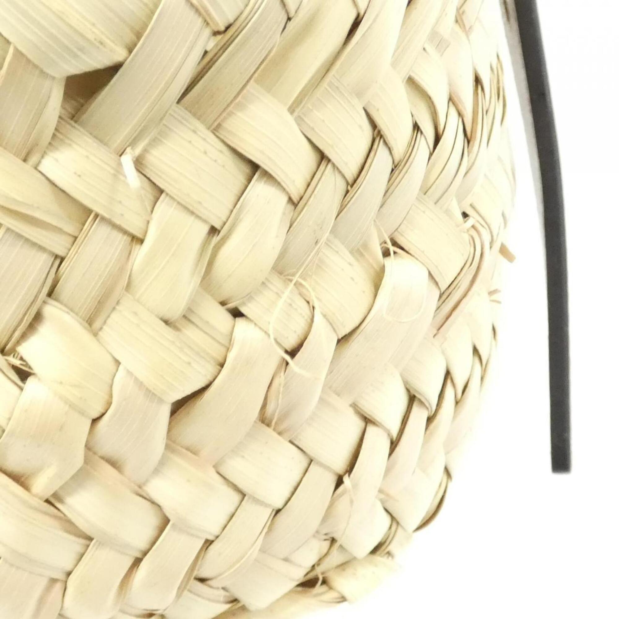Loewe Beige Orange Raffia Leather Handbag (Pre-Owned)