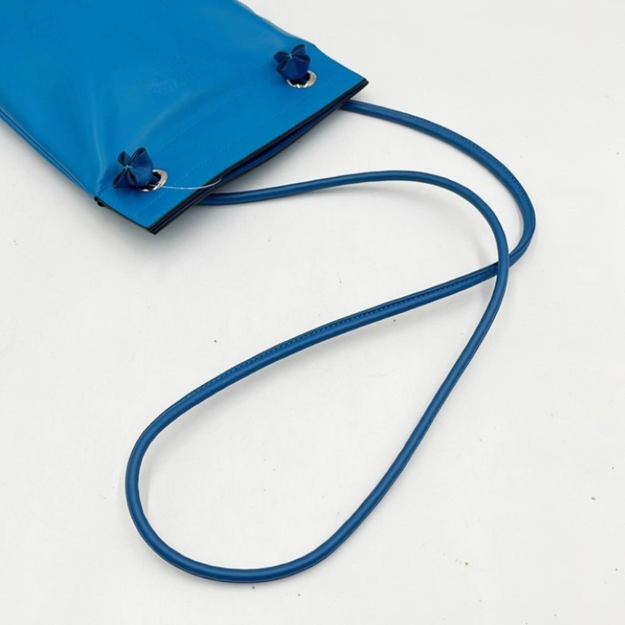 Hermes Blue Swift Leather Pochette Shoulder Bag (Pre-Owned)