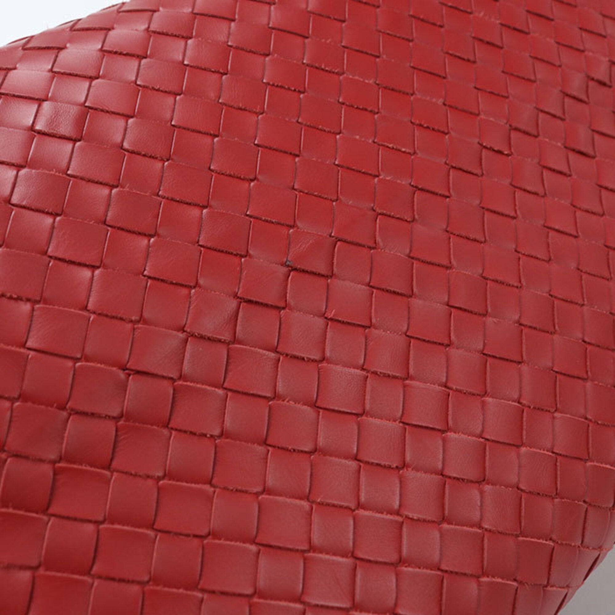 Bottega Veneta Red Color Leather Tote Bag (Pre-Owned)
