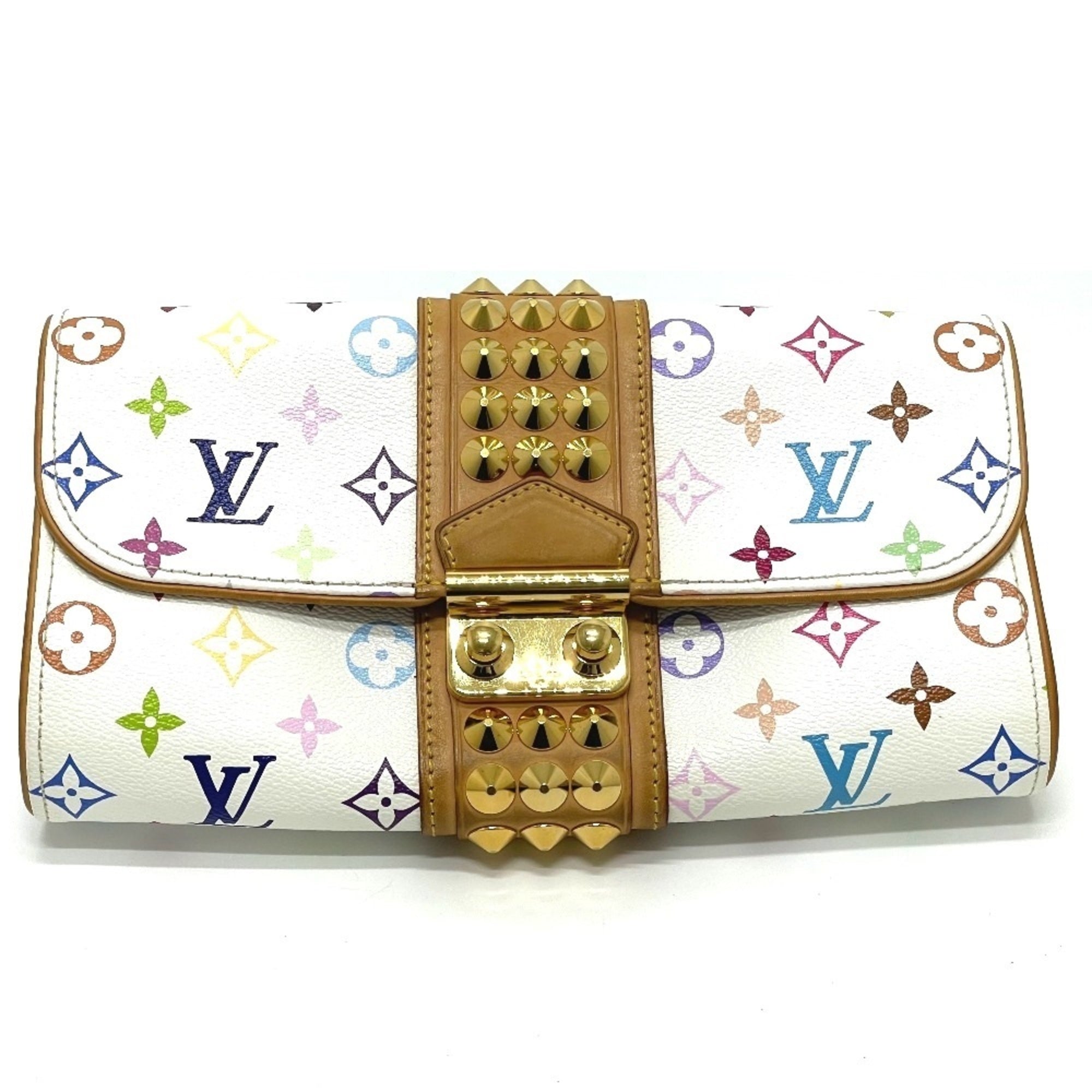 Louis Vuitton Blanc Multi-Color Monogram Multicolore Clutch Bag Pochette (Pre-Owned)