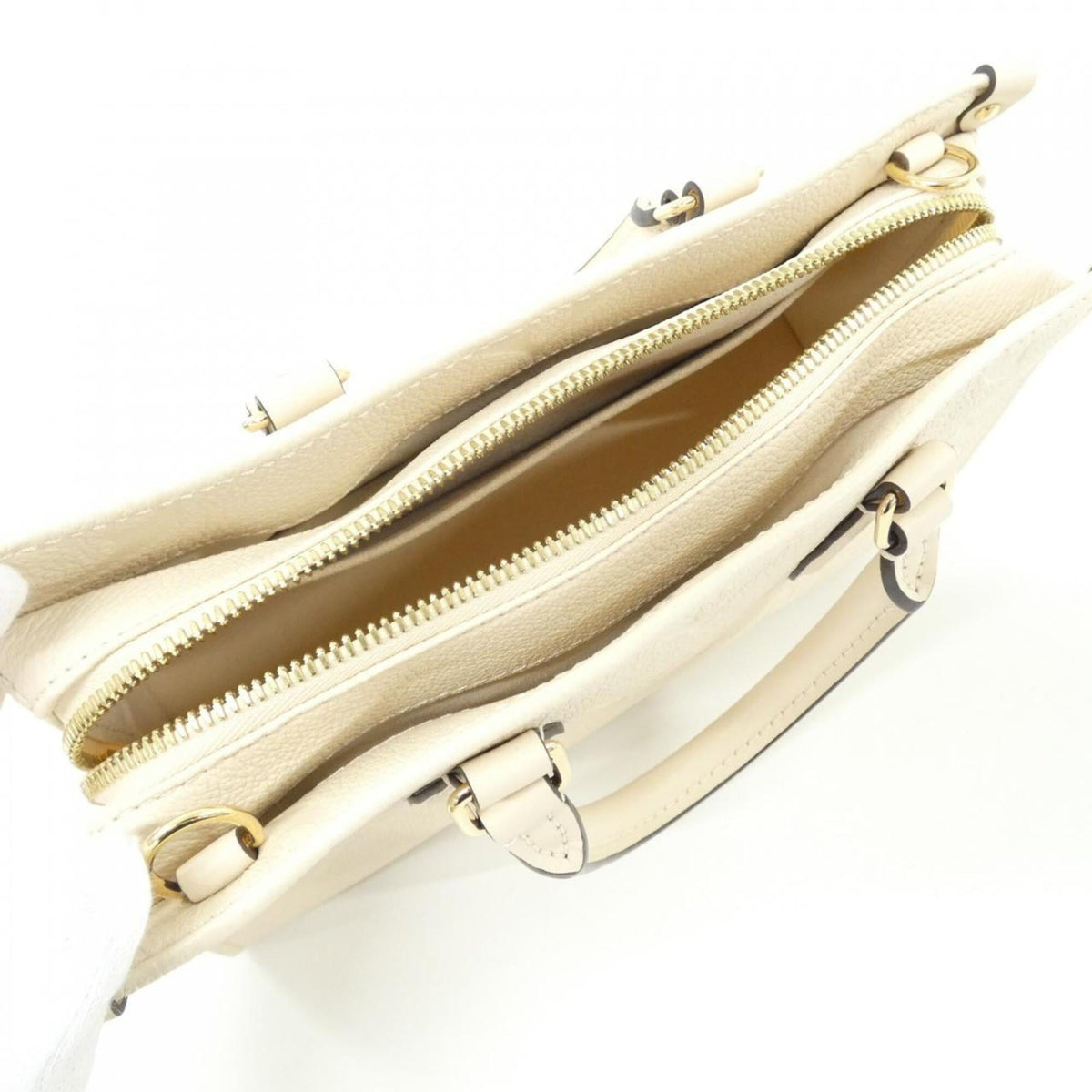 Louis Vuitton Cream Leather Handbag (Pre-Owned)