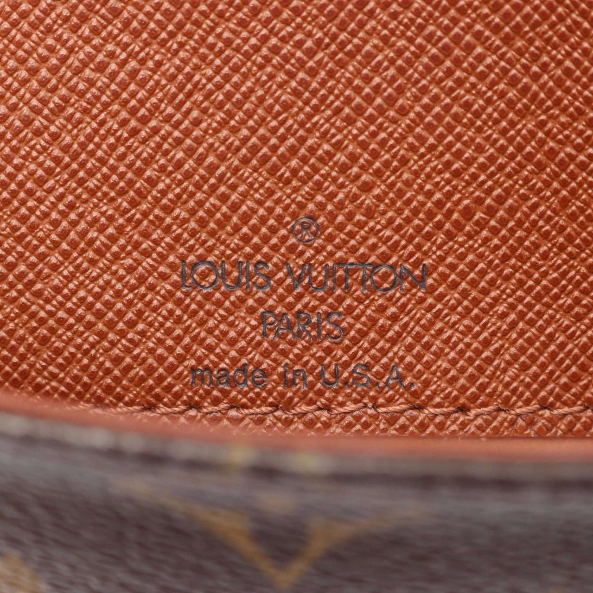 Louis Vuitton Brown Coated Canvas Leather Handbag Shoulder Bag (Pre-Owned)