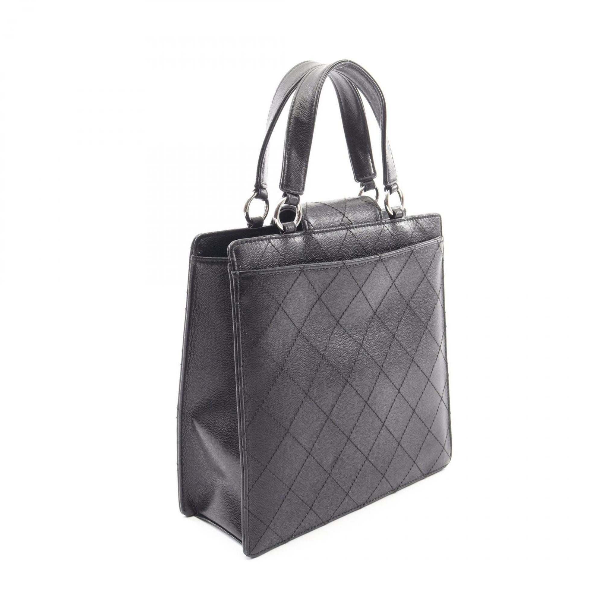 Chanel Black Leather Handbag (Pre-Owned)