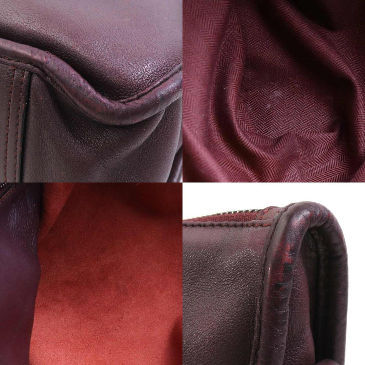 Loewe Burgundy Leather Handbag (Pre-Owned)