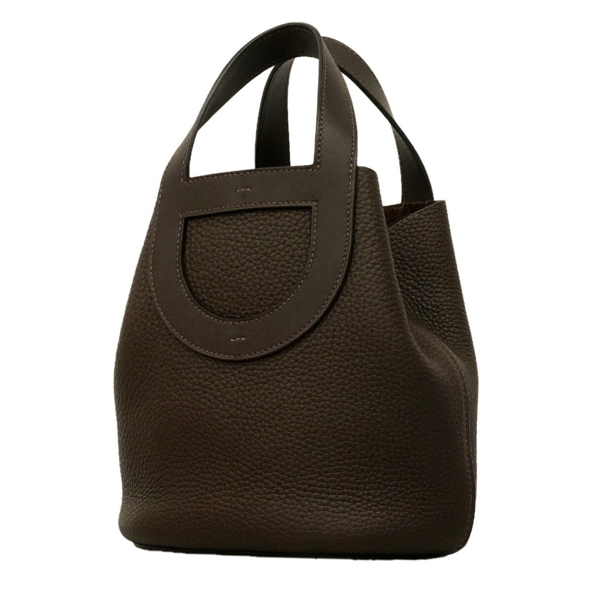 Hermes Brown Taurillon Clemence Leather Handbag (Pre-Owned)