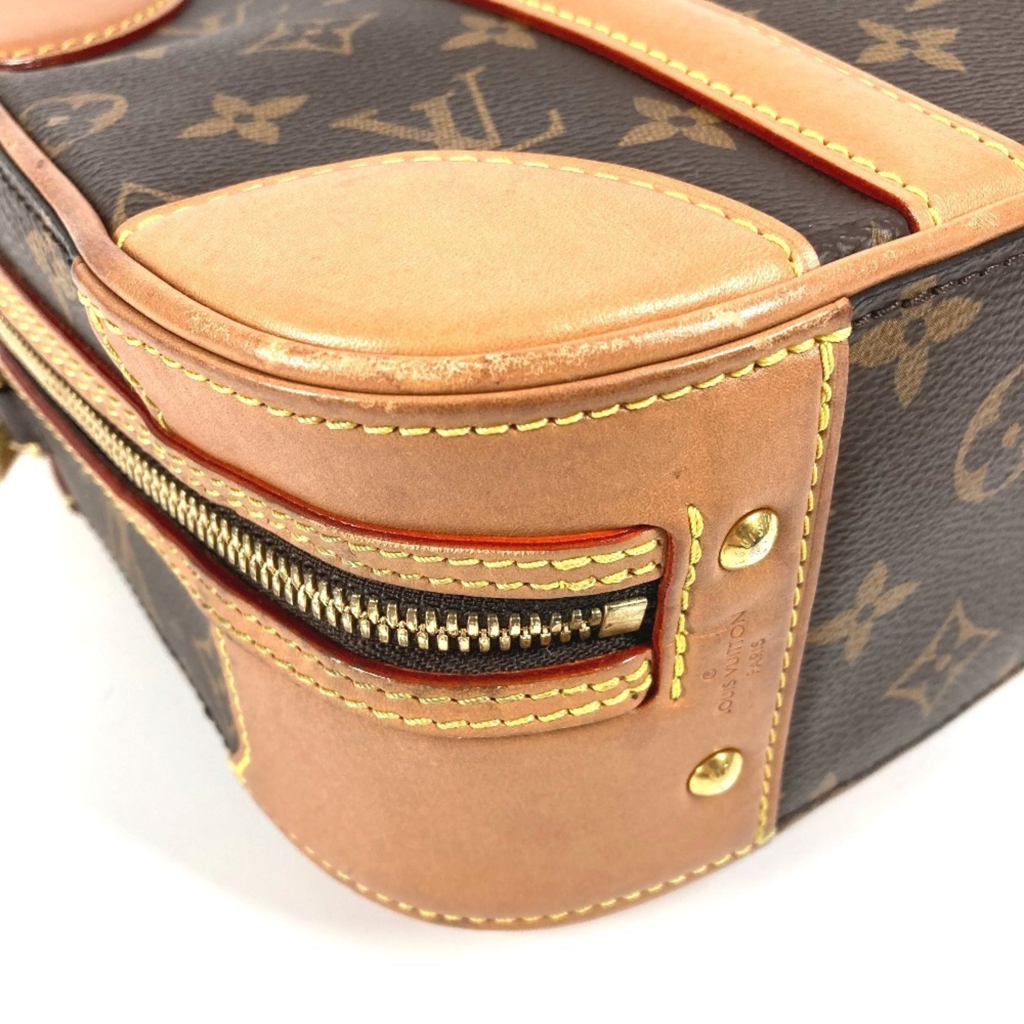 Louis Vuitton Brown Monogram Boston Bag Handbag Shoulder Bag (Pre-Owned)