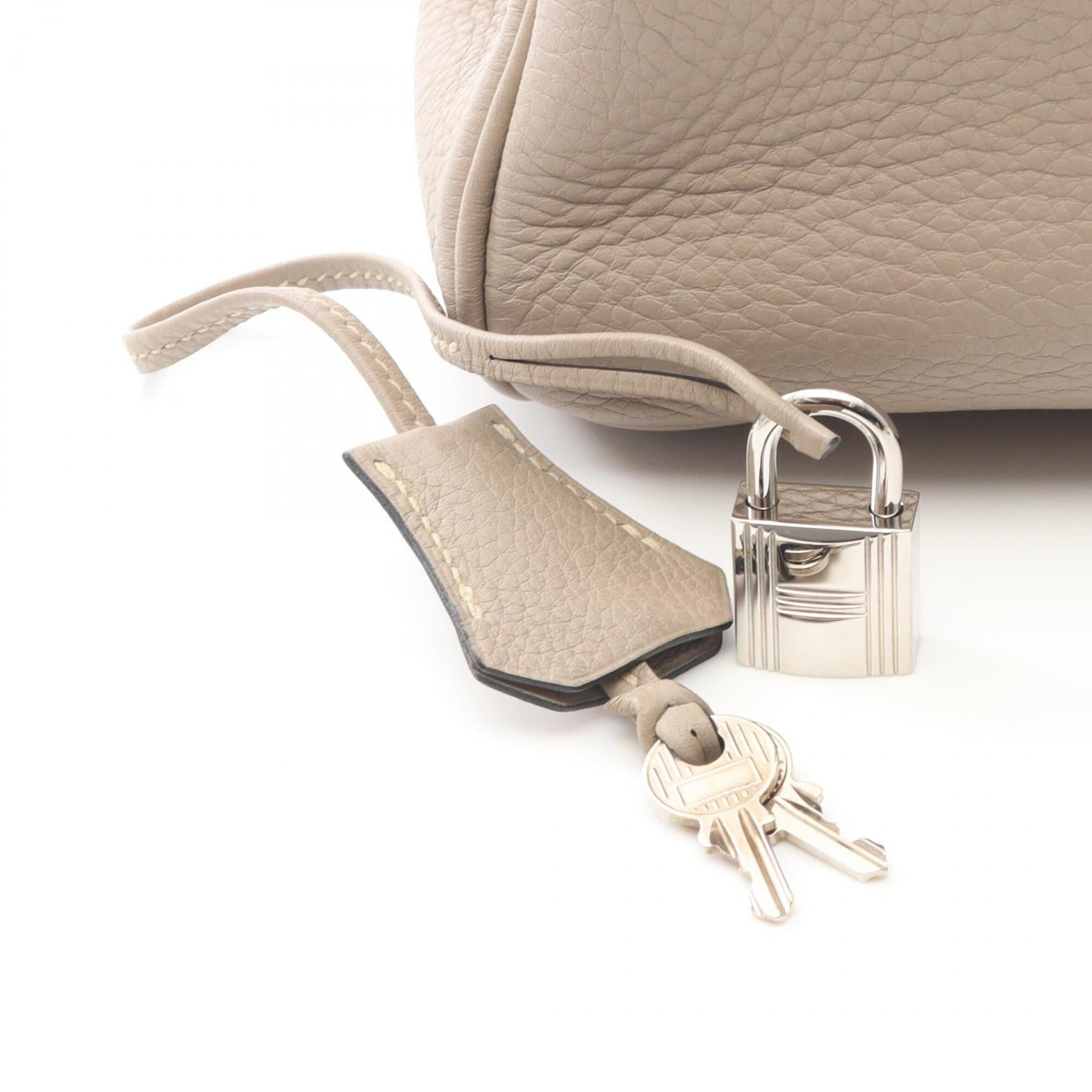 Hermes Beige Gris Tourterelle Leather Togo Leather Handbag (Pre-Owned)