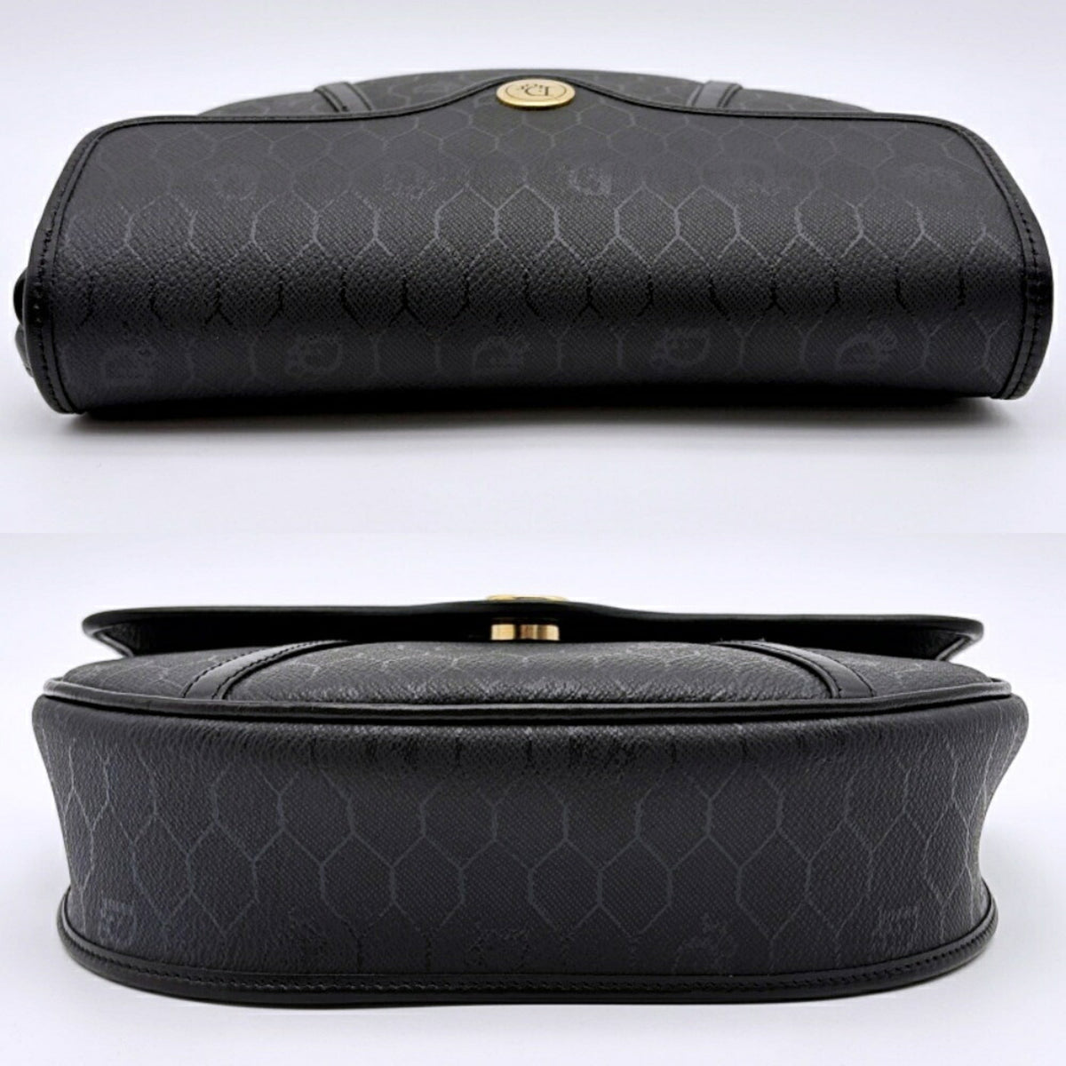 Christian Dior Black Pvc Leather Pochette Shoulder Bag (Pre-Owned)
