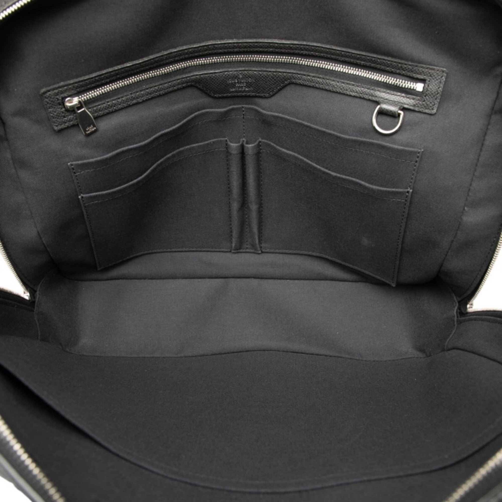 Louis Vuitton Ardoise Black Leather Handbag (Pre-Owned)