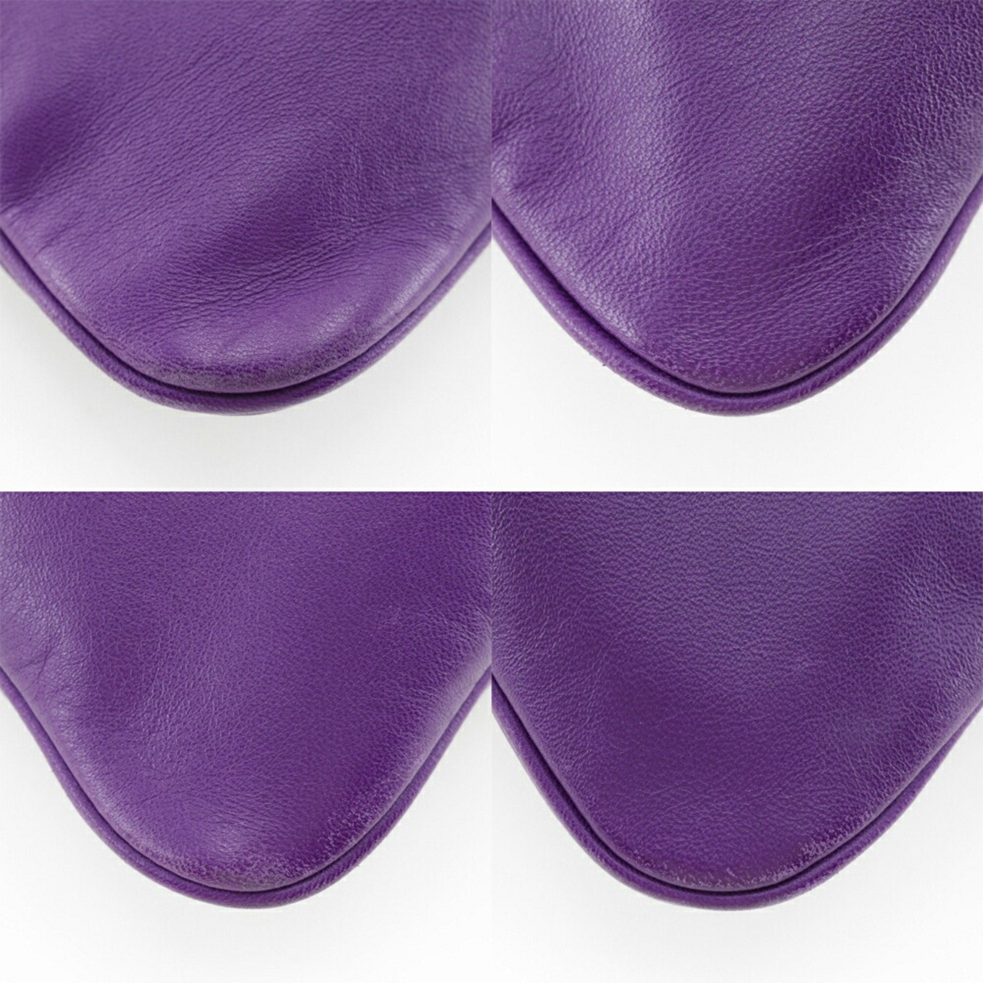 Hermes Purple Swift Leather Shoulder Bag (Pre-Owned)
