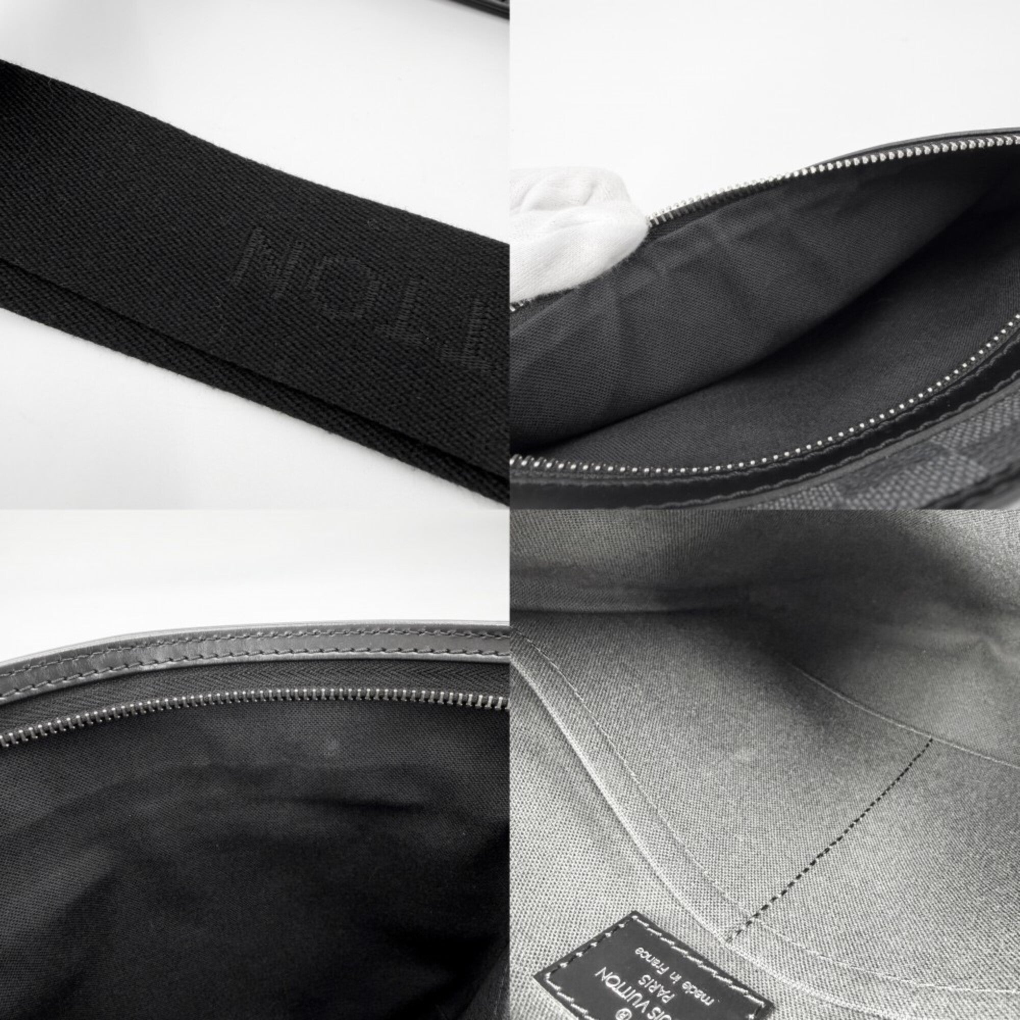 Louis Vuitton Black Damier Graphite Damier Graphite Shoulder Bag (Pre-Owned)