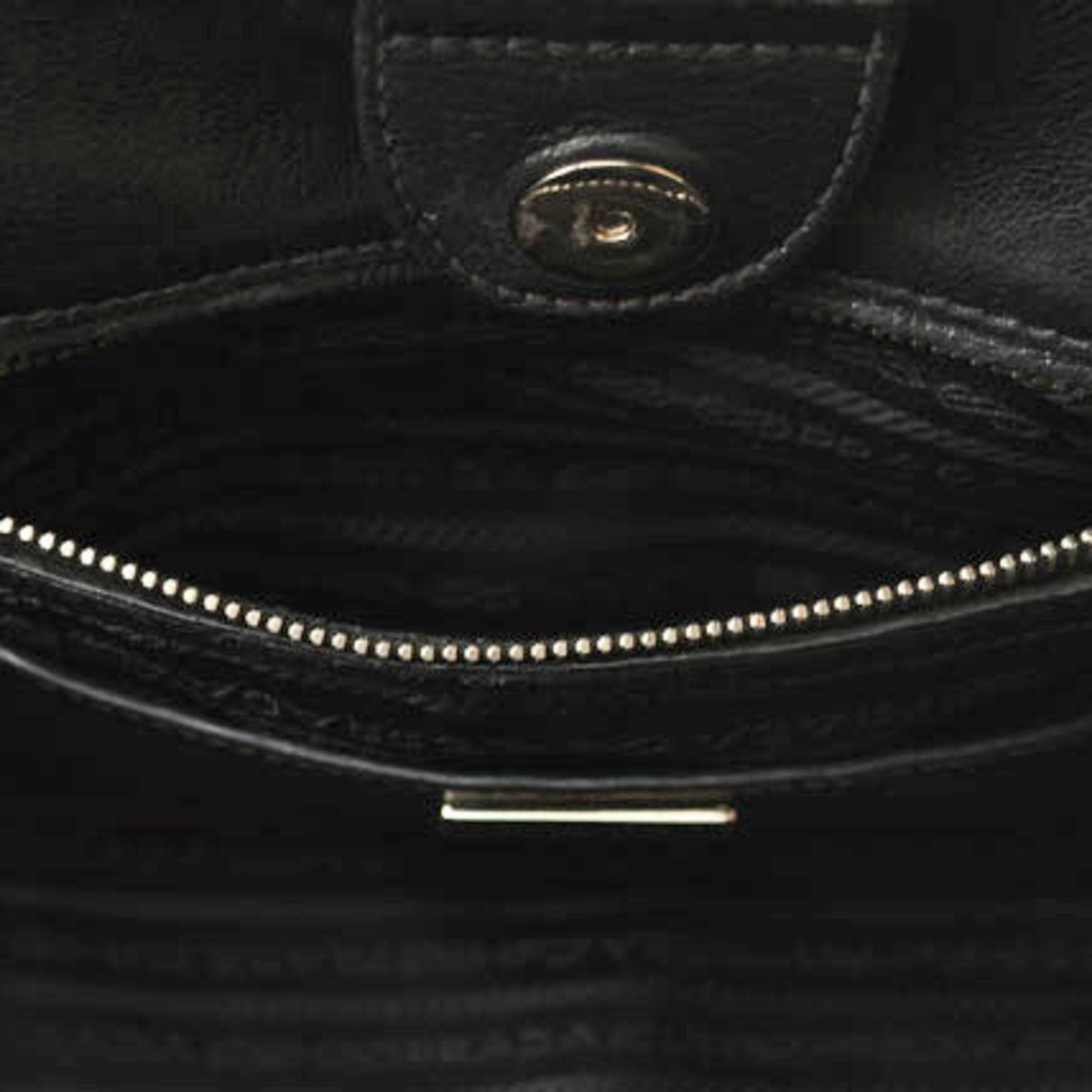 Prada Black Nero Leather Handbag Shoulder Bag (Pre-Owned)