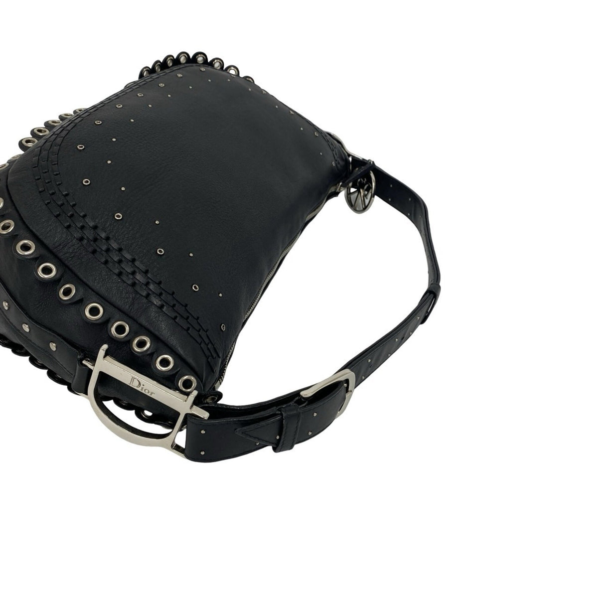 Christian Dior Black Leather Shoulder Bag (Pre-Owned)