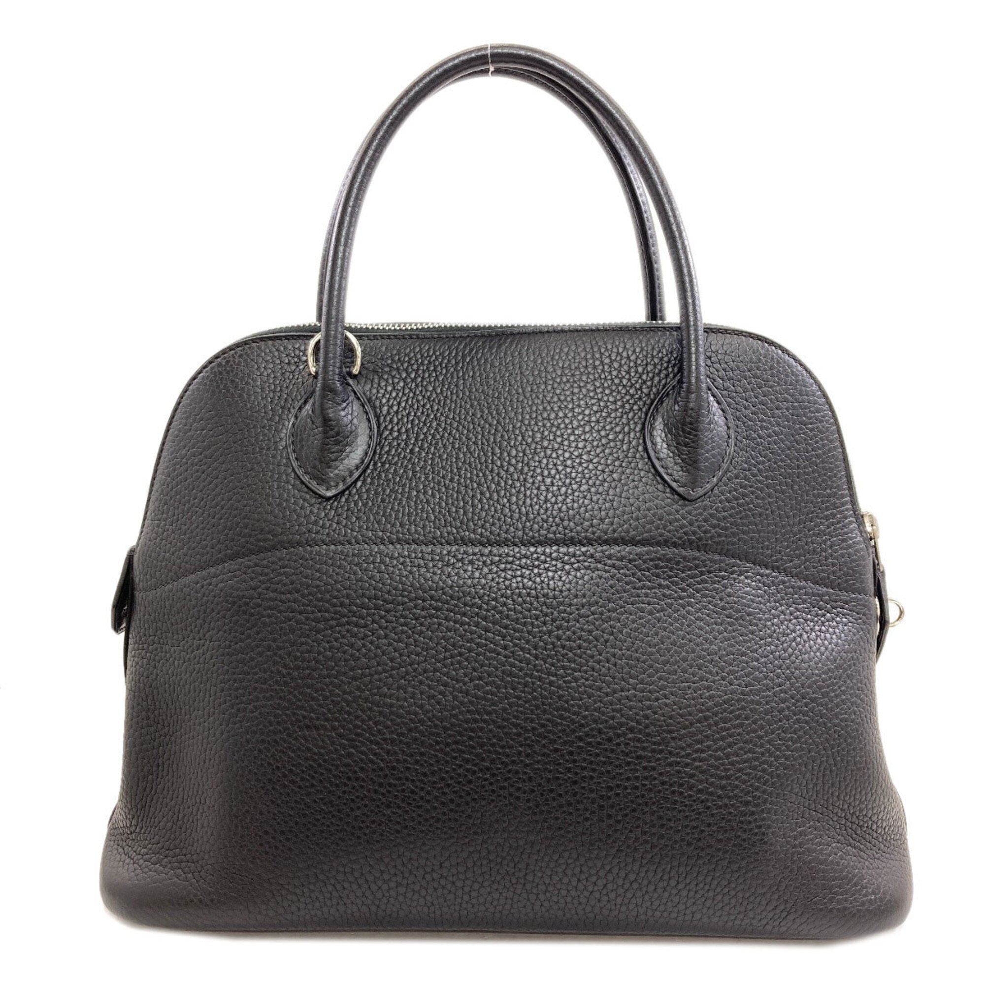 Hermes Black Taurillon Clemence Leather Handbag (Pre-Owned)