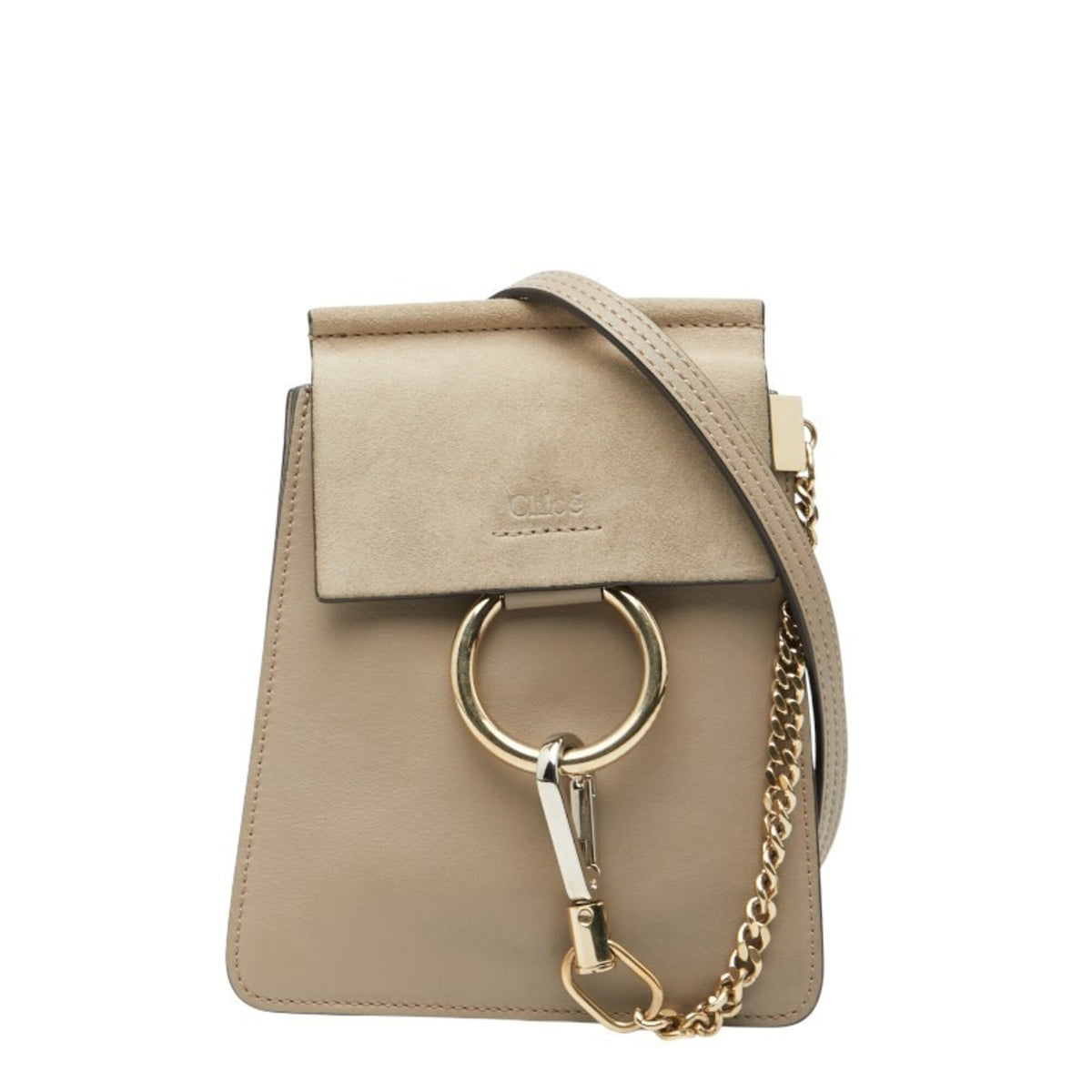 Chloé Beige Suede Leather Shoulder Bag (Pre-Owned)
