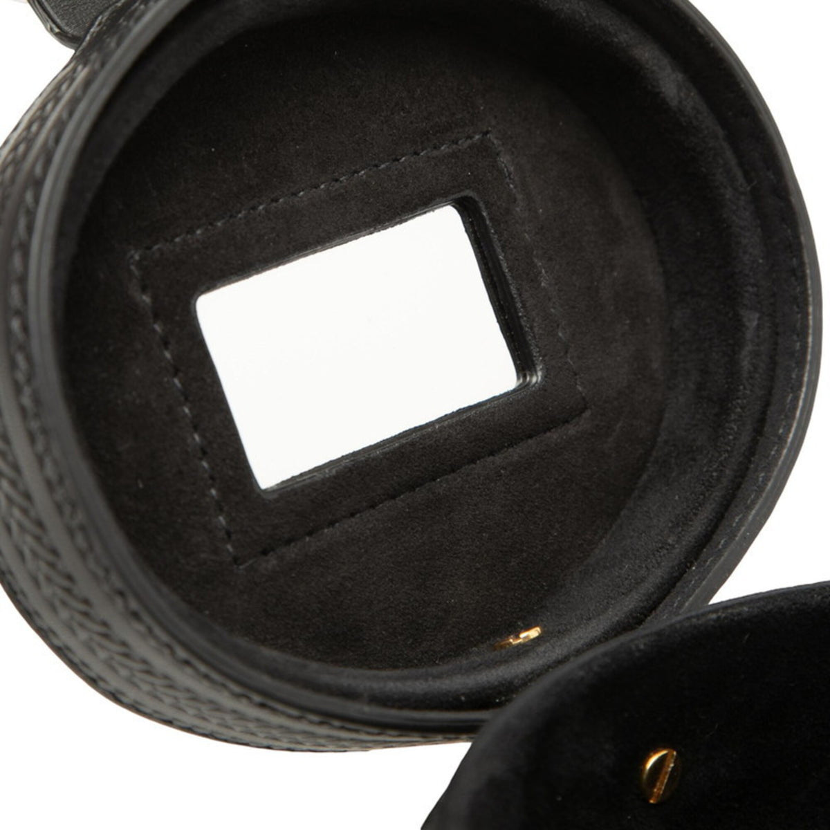 Christian Dior Black Leather Handbag Vanity Bag (Pre-Owned)